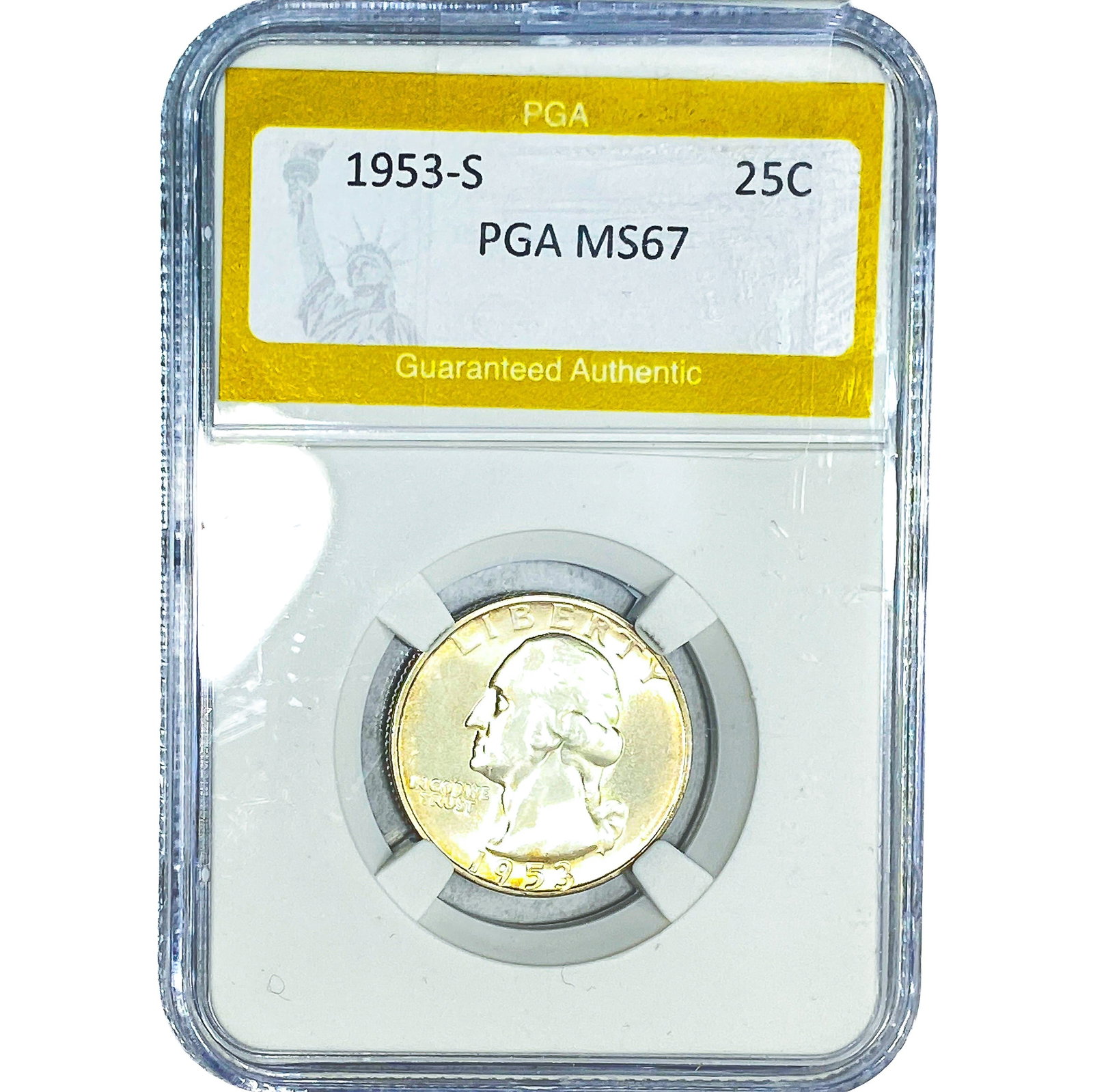 1953-S Washington Silver Quarter PGA MS67 (1 of 2)