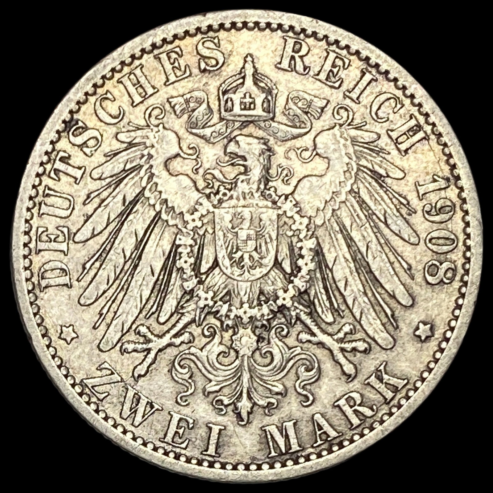 1908-A Germany Silver 2 Mark - 2