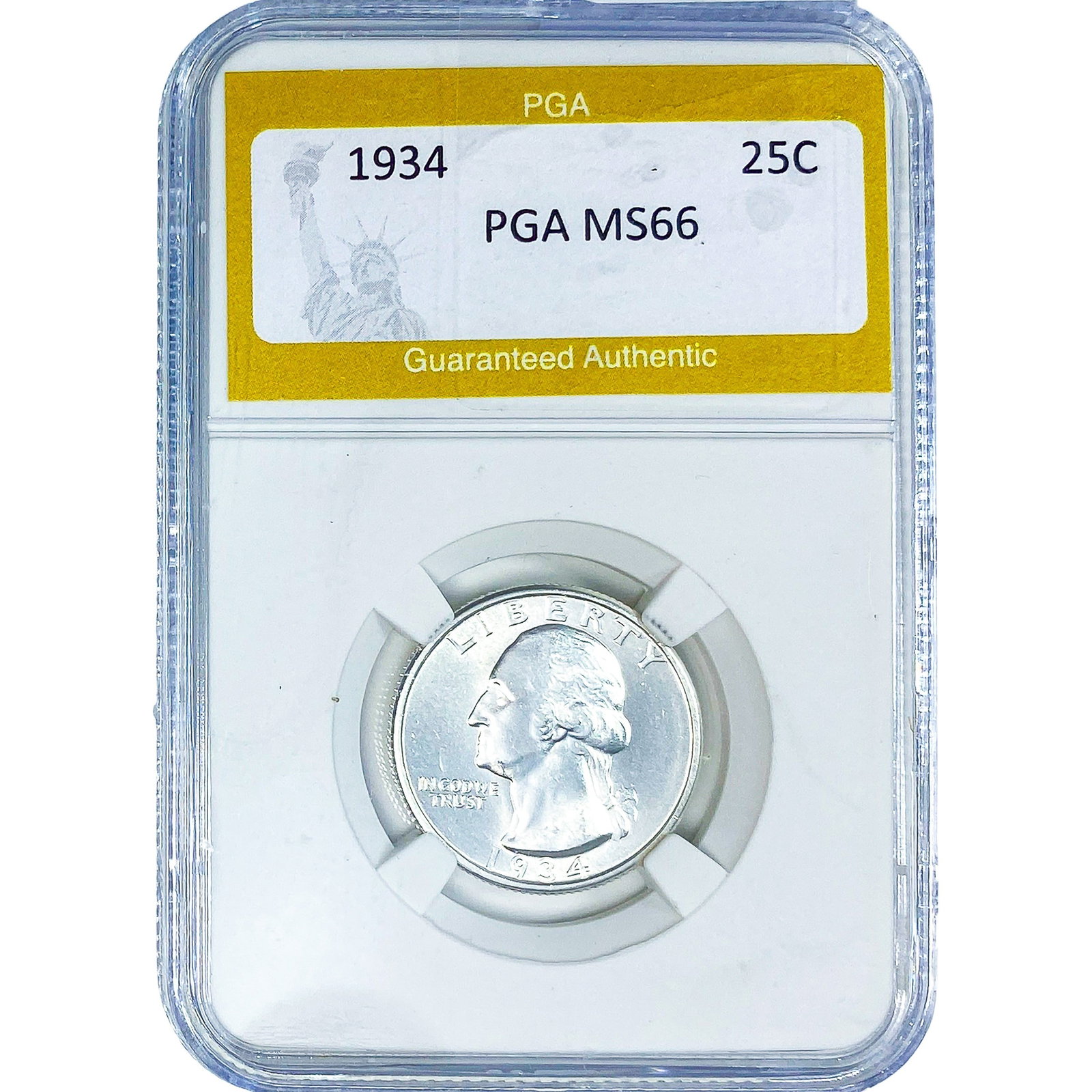 1934 Washington Silver Quarter PGA MS66: 1934 Washington Silver Quarter PGA MS66