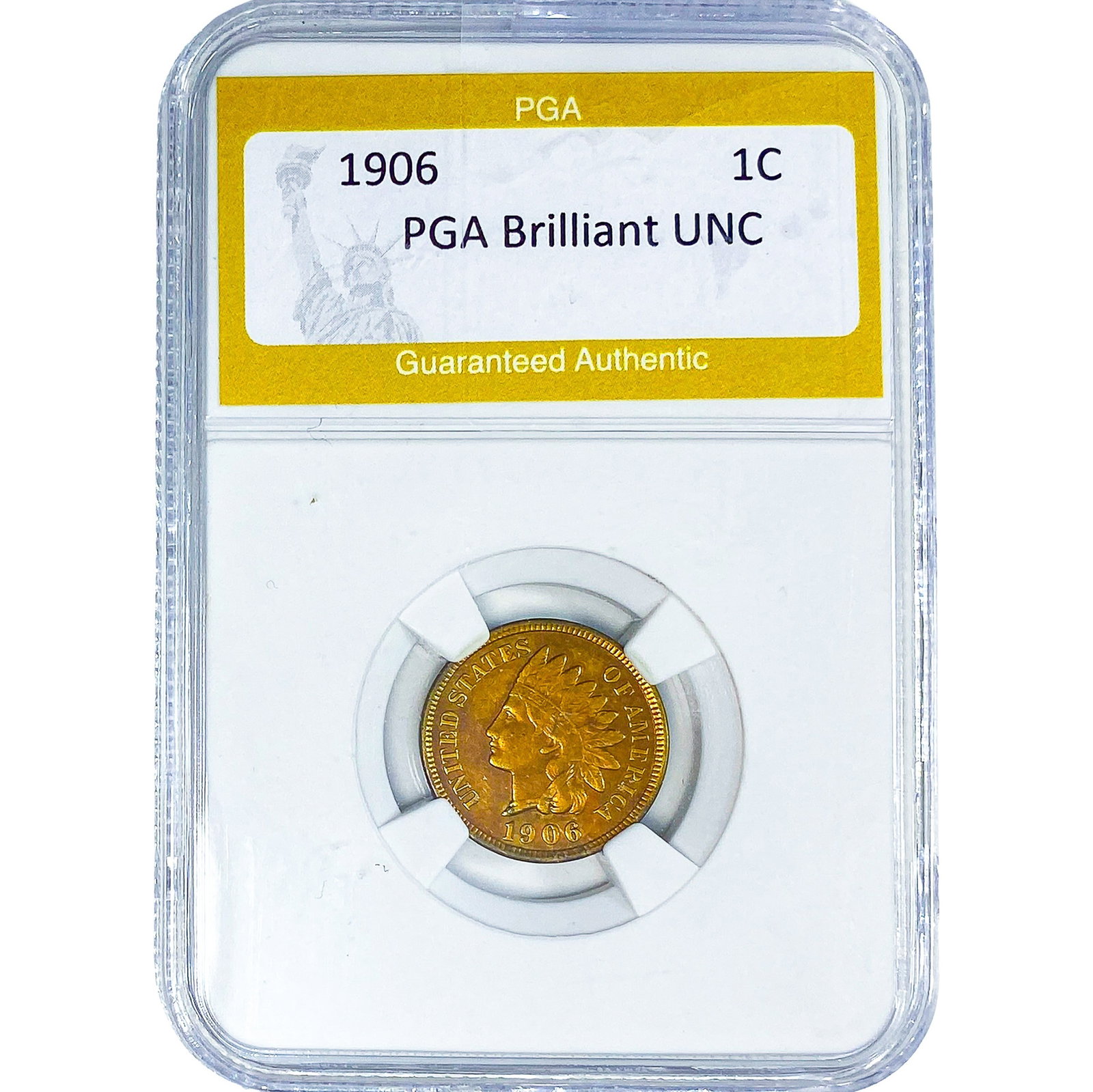 1906 Indian Head Cent PGA Brilliant UNC: 1906 Indian Head Cent PGA Brilliant UNC