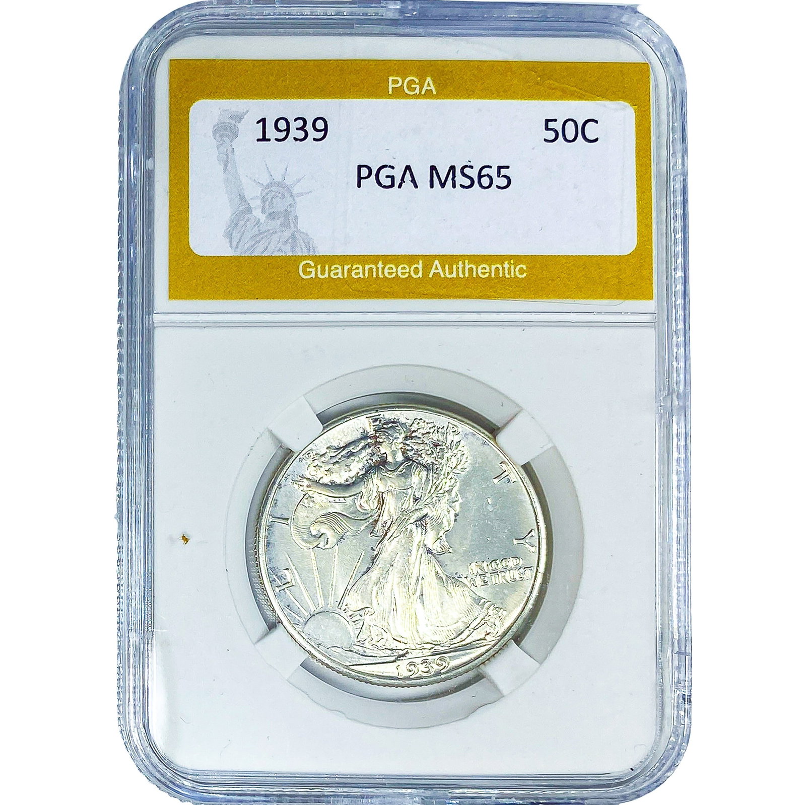 1939 Walking Liberty Half Dollar PGA MS65: 1939 Walking Liberty Half Dollar PGA MS65