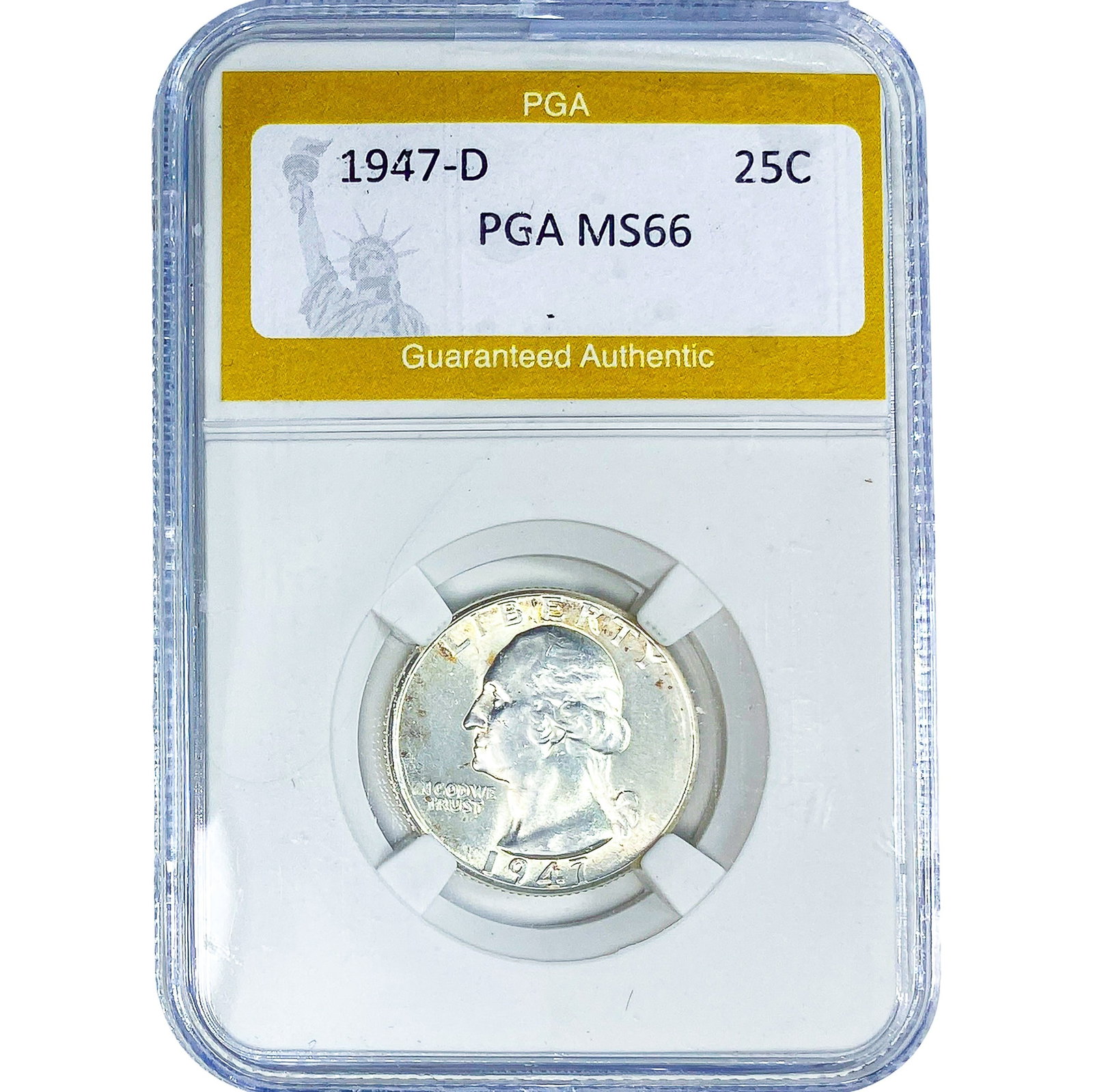 1947-D Washington Silver Quarter PGA MS66 (1 of 2)