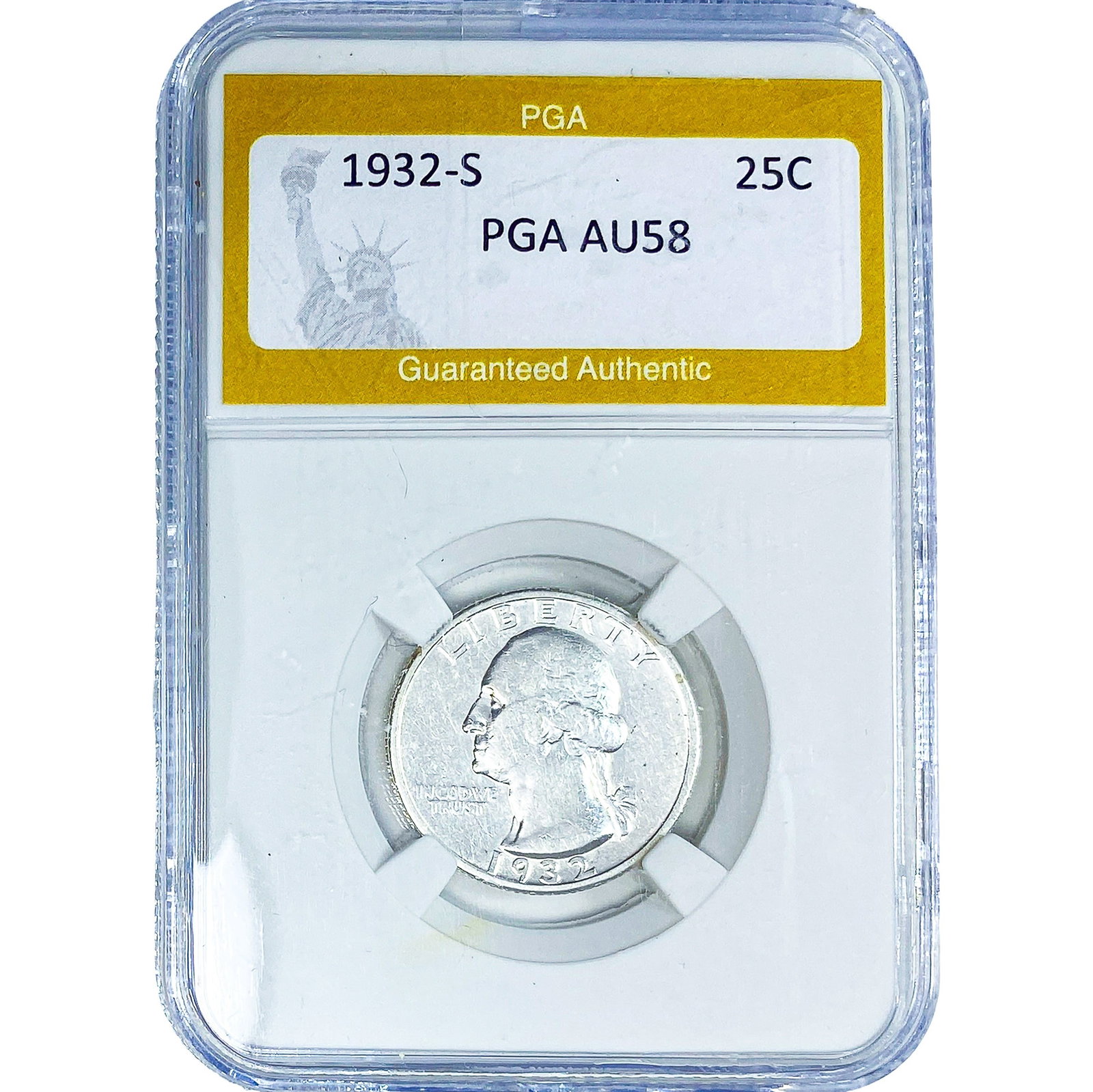 1932-S Washington Silver Quarter PGA AU58 (1 of 2)