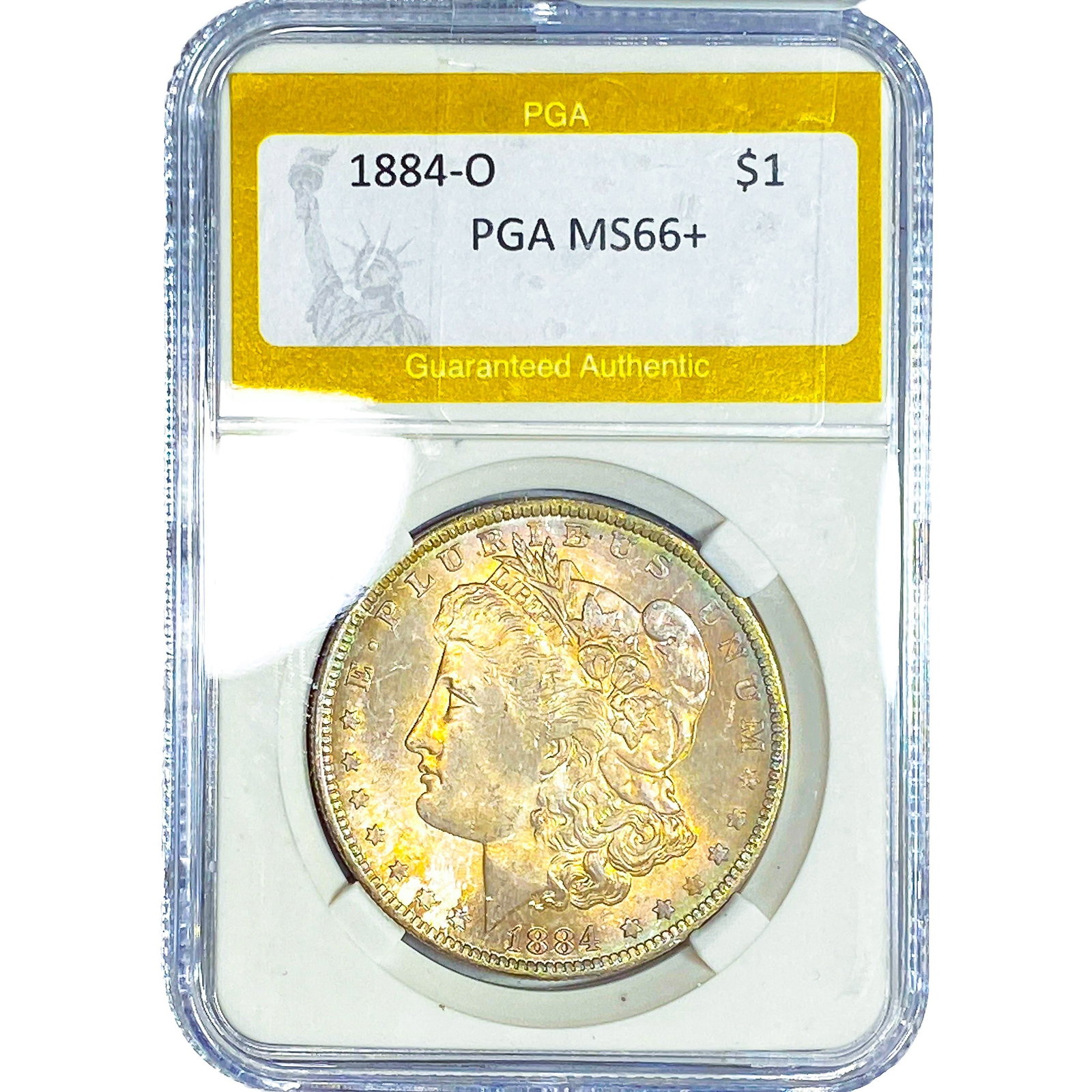 1884-O Morgan Silver Dollar PGA MS66+: 1884-O Morgan Silver Dollar PGA MS66+