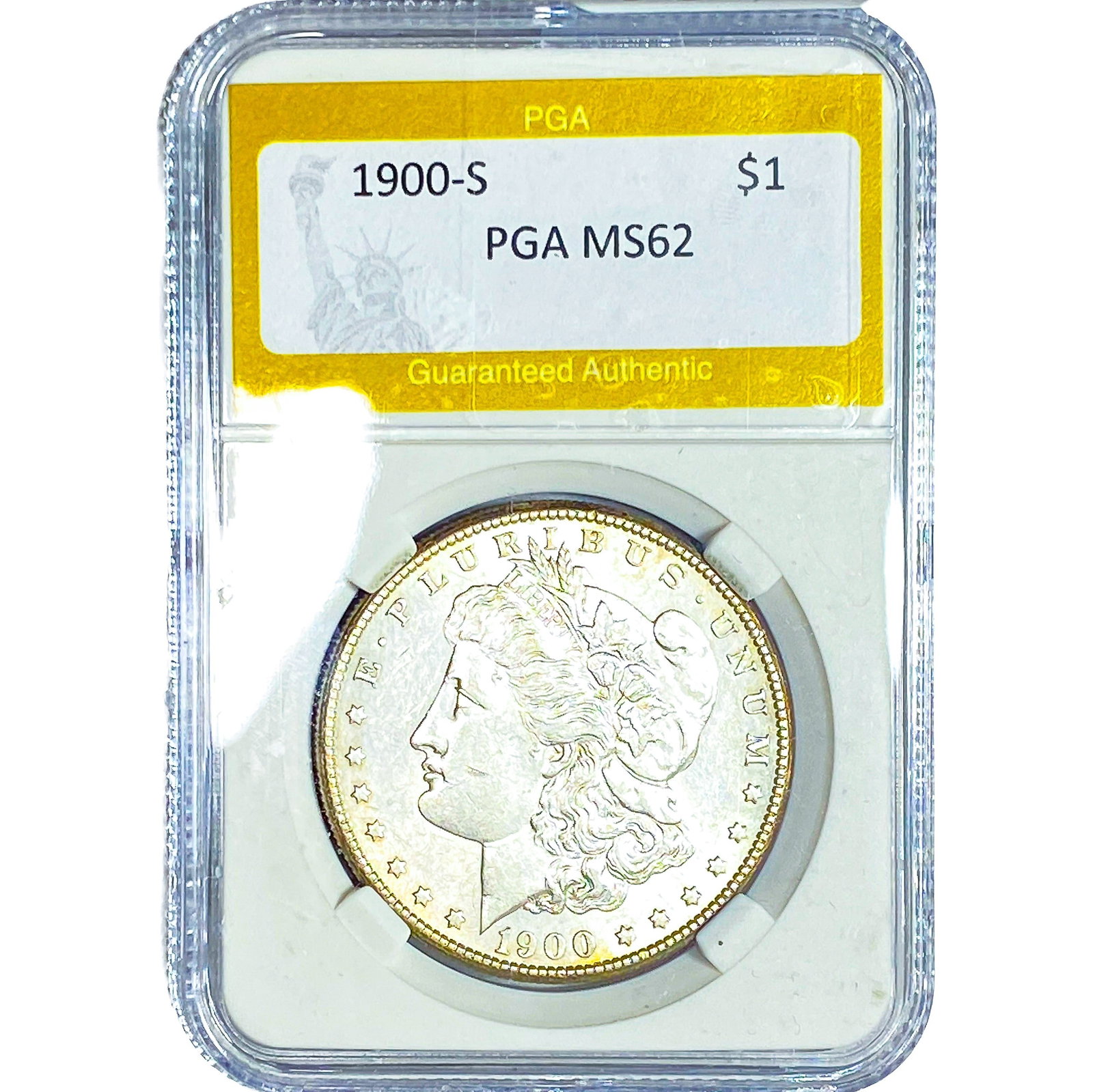 1900-S Morgan Silver Dollar PGA MS62 (1 of 2)