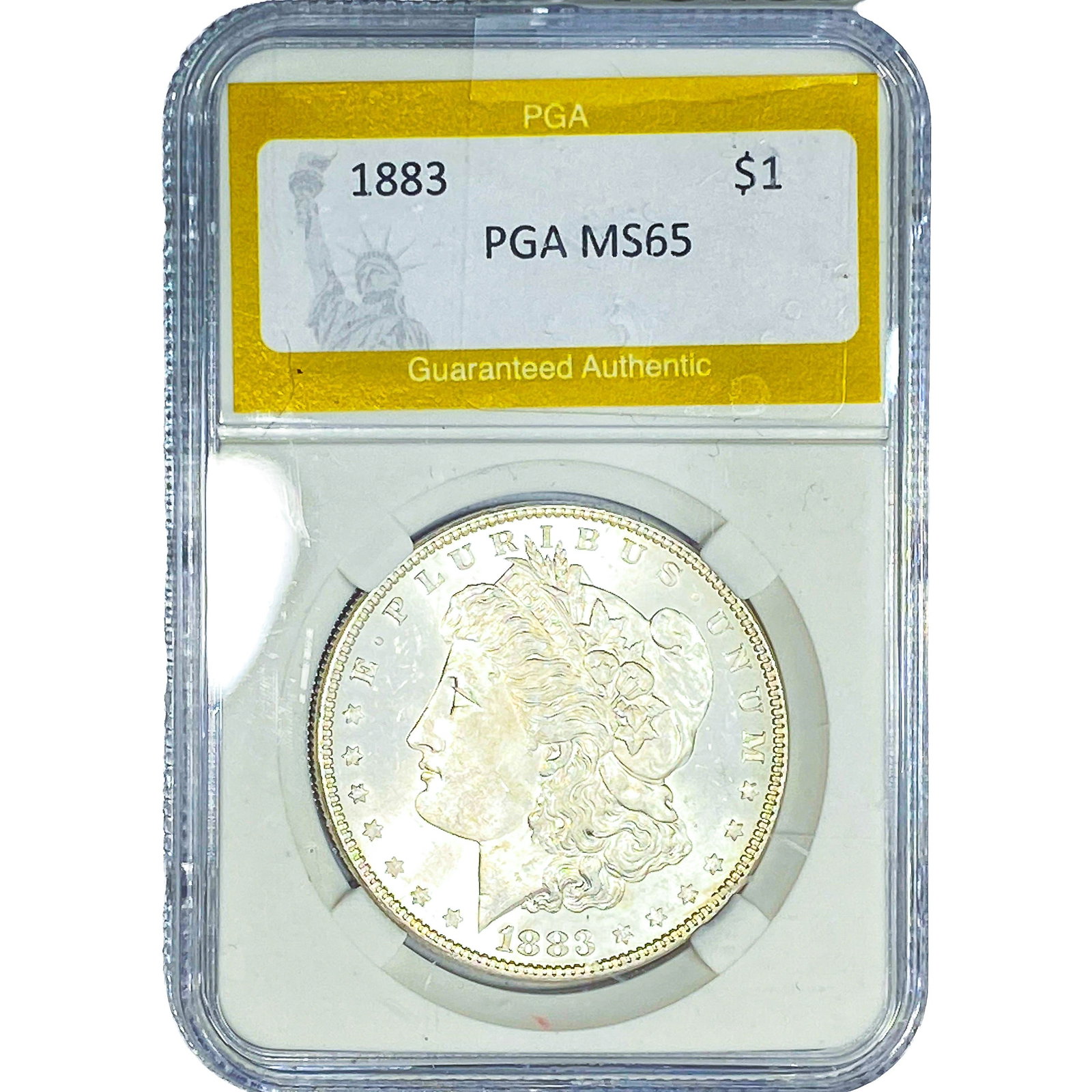 1883 Morgan Silver Dollar PGA MS65: 1883 Morgan Silver Dollar PGA MS65