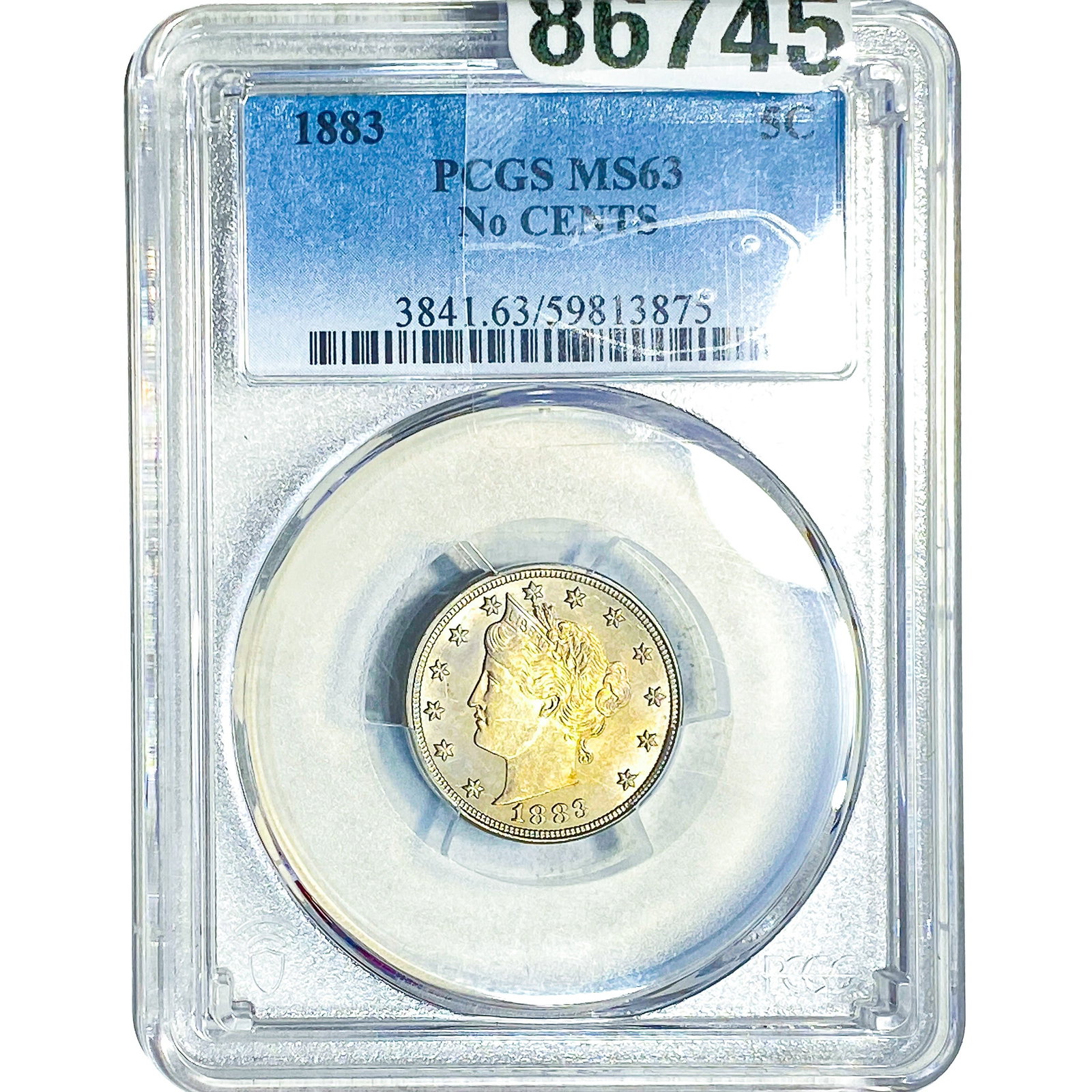 1883 Liberty Victory Nickel PCGS MS63 No Cents (1 of 2)
