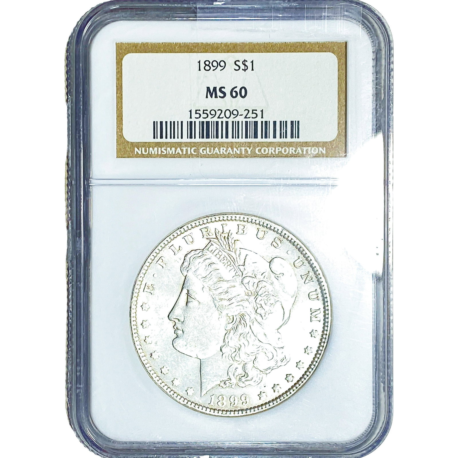 1899 Morgan Silver Dollar NGC MS60: 1899 Morgan Silver Dollar NGC MS60