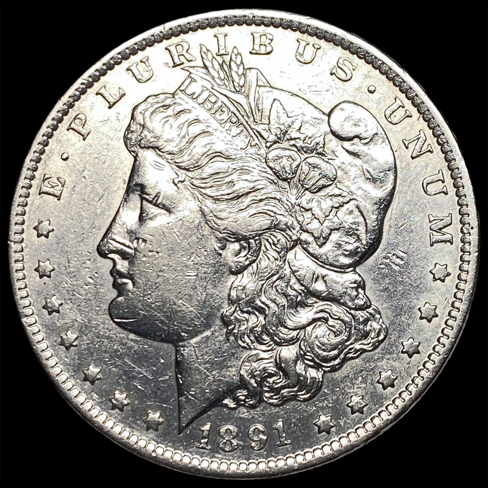 1891-CC Silver Morgan Dollar CHOICE AU: 1891-CC Silver Morgan Dollar CHOICE AU