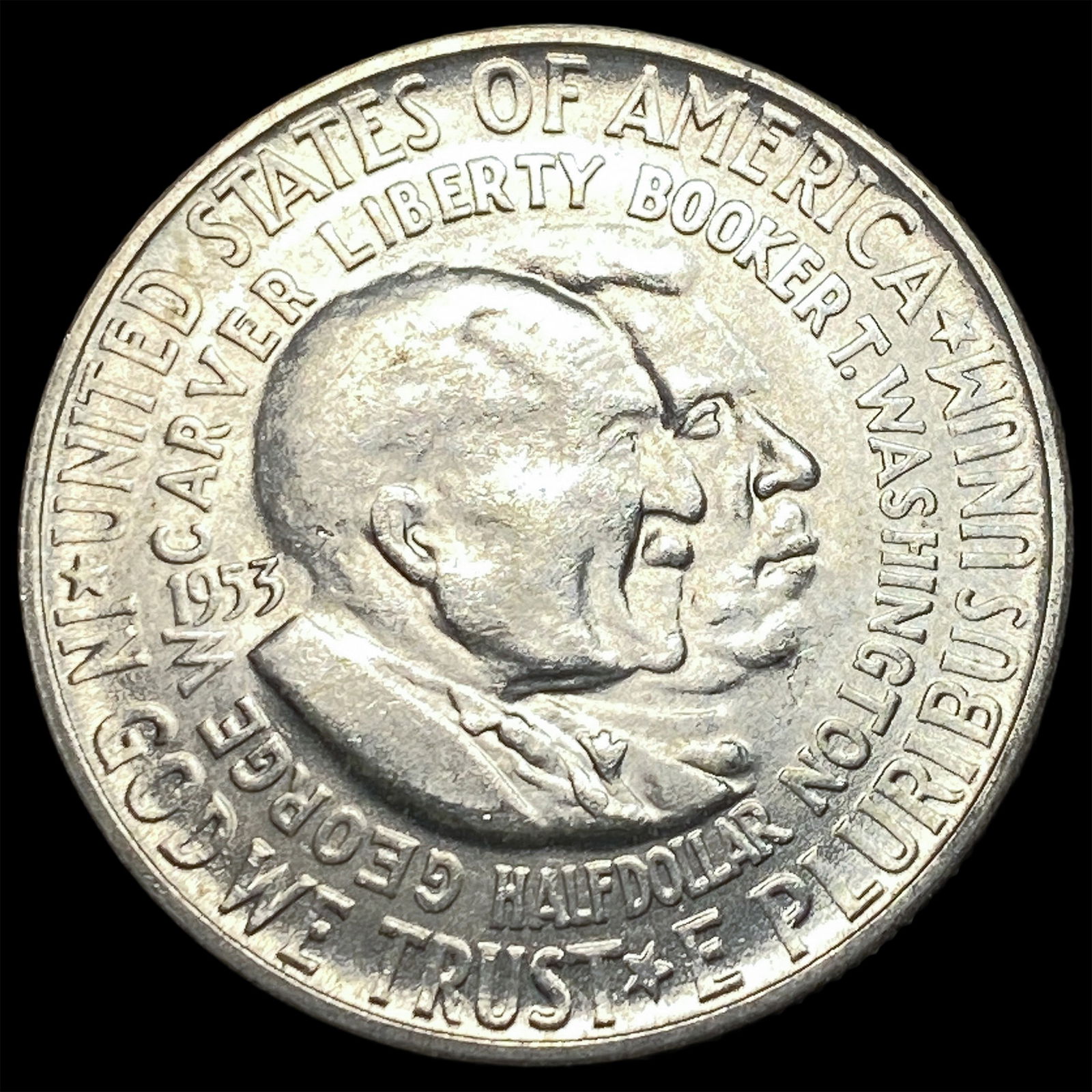 1953-S Silver Booker T. Washington/Carver Half Dollar CHOICE BU: 1953-S Silver Booker T. Washington/Carver Half Dollar CHOICE BU