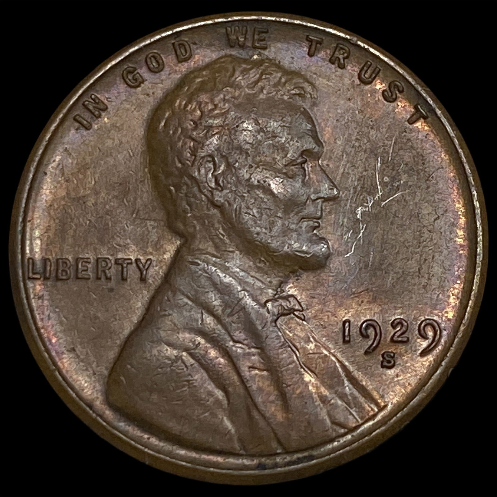 1929-S Lincoln Wheat Cent NICELY CIRCULATED: 1929-S Lincoln Wheat Cent NICELY CIRCULATED