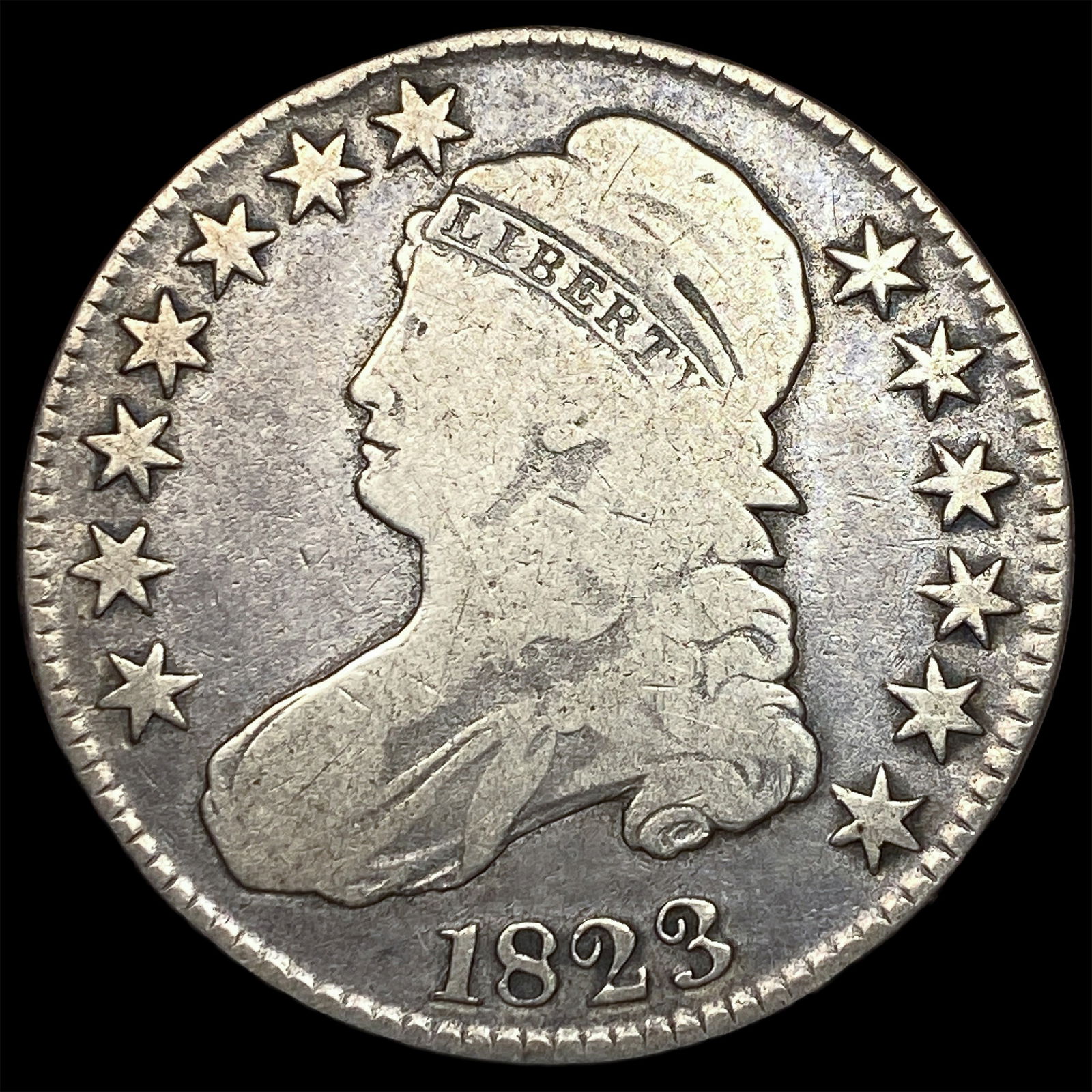 1823 Capped Bust Half Dollar LIGHTLY CIRCULATED (1 of 2)