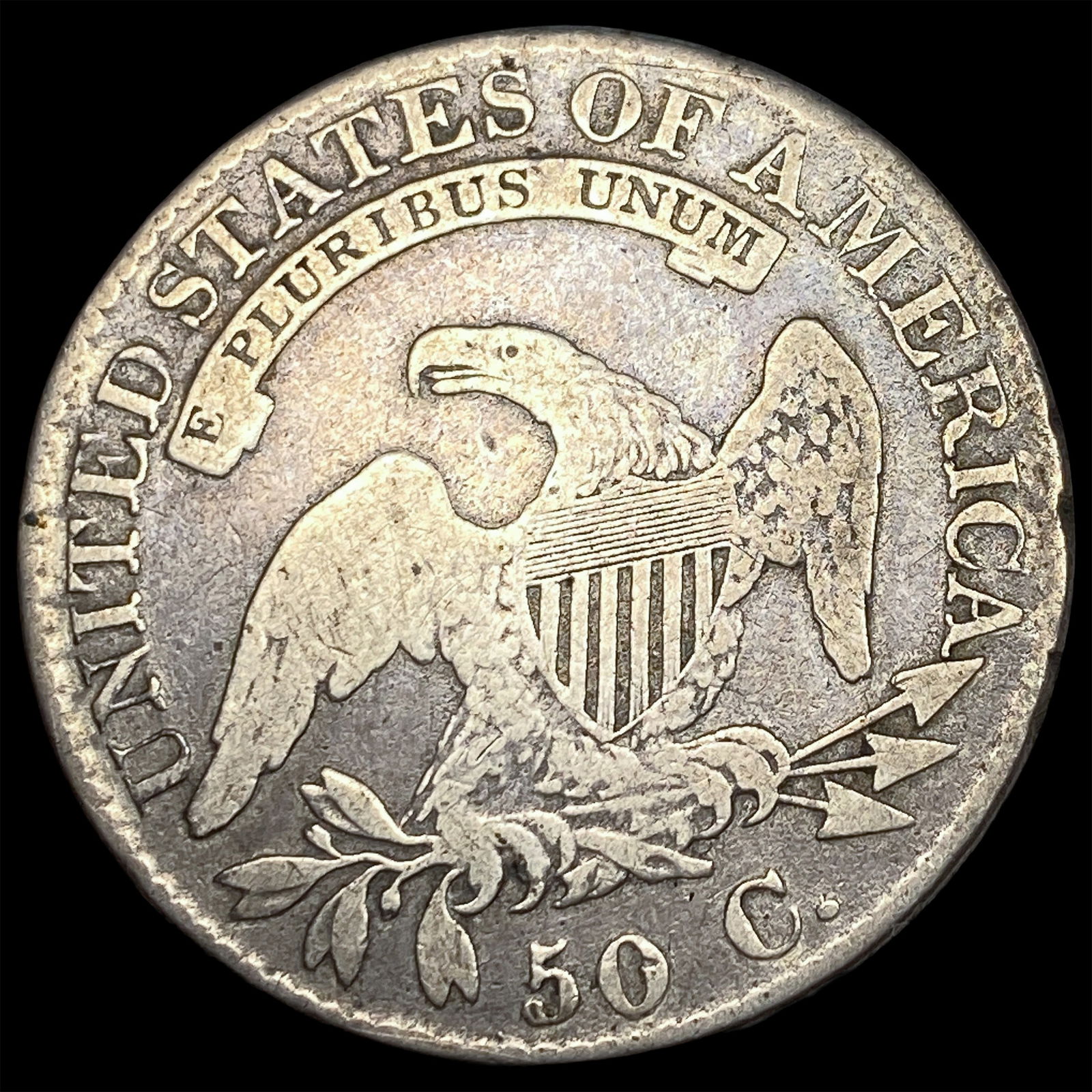 1823 Capped Bust Half Dollar LIGHTLY CIRCULATED - 2