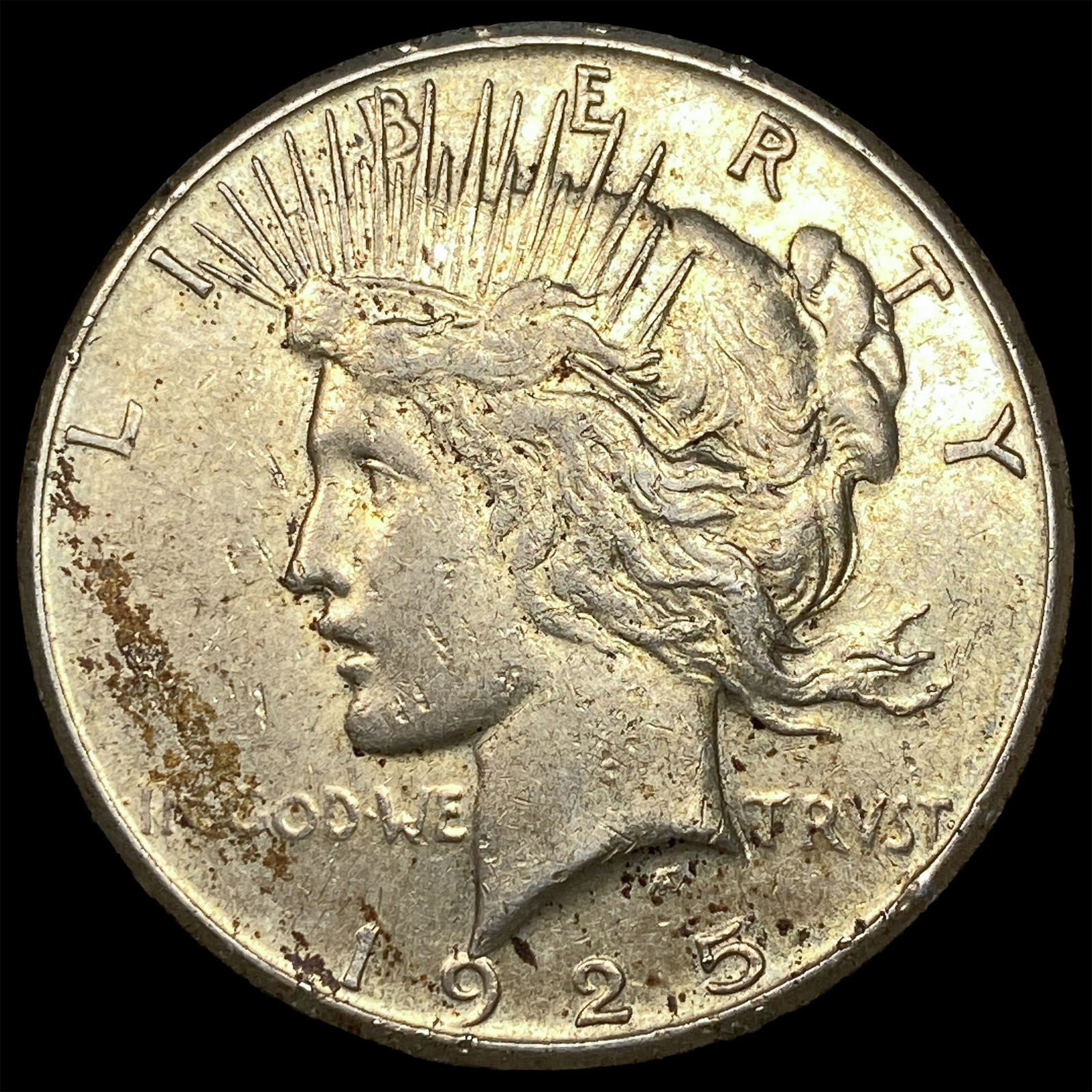 1925-S Silver Peace Dollar NEARLY UNCIRCULATED: 1925-S Silver Peace Dollar NEARLY UNCIRCULATED