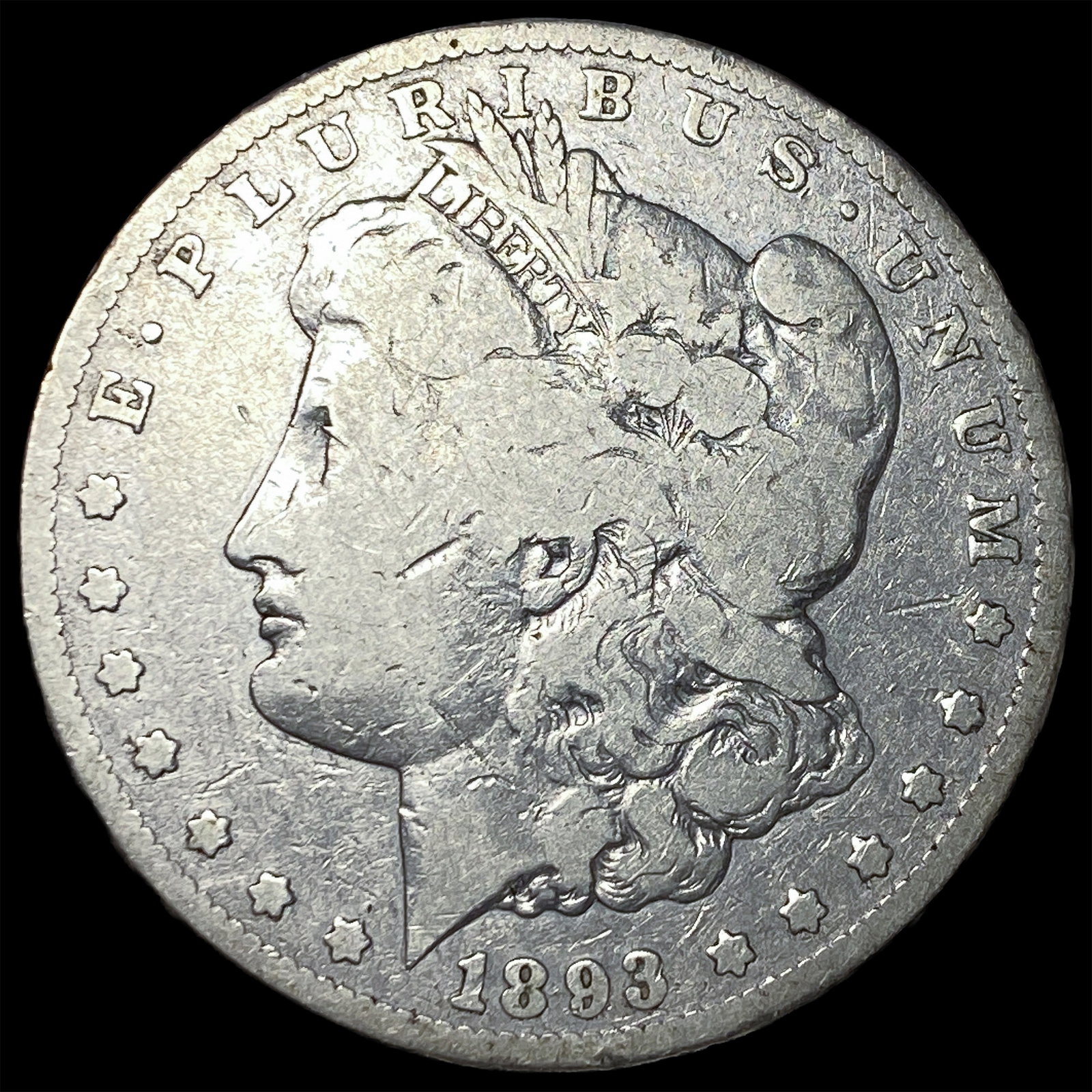 1893-CC Silver Morgan Dollar LIGHTLY CIRCULATED: 1893-CC Silver Morgan Dollar LIGHTLY CIRCULATED
