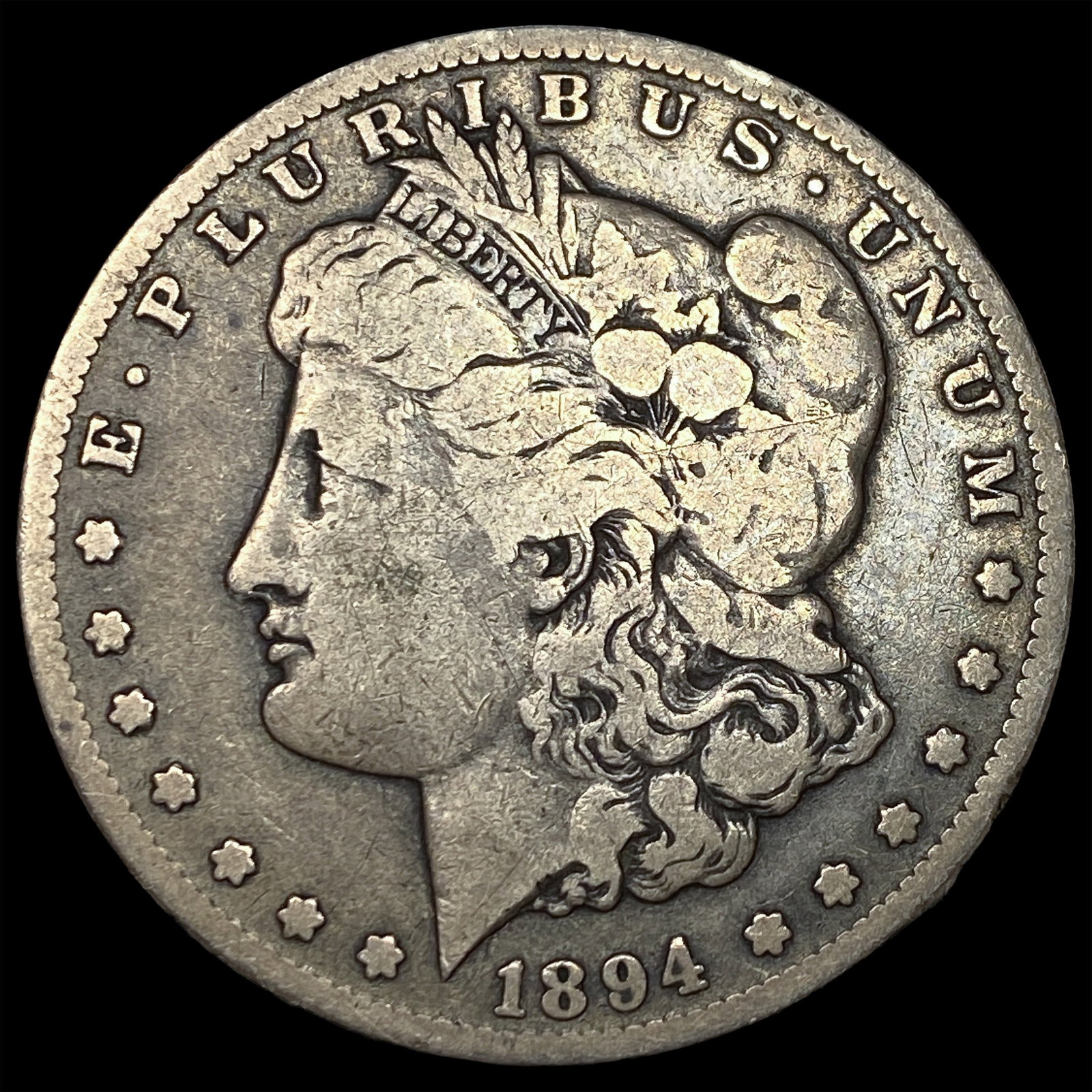 1894-S Silver Morgan Dollar NEARLY UNCIRCULATED: 1894-S Silver Morgan Dollar NEARLY UNCIRCULATED