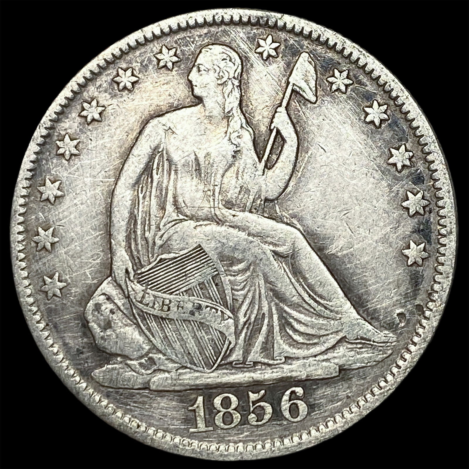 1856-O Silver Half Dollar NEARLY UNCIRCULATED: 1856-O Silver Half Dollar NEARLY UNCIRCULATED