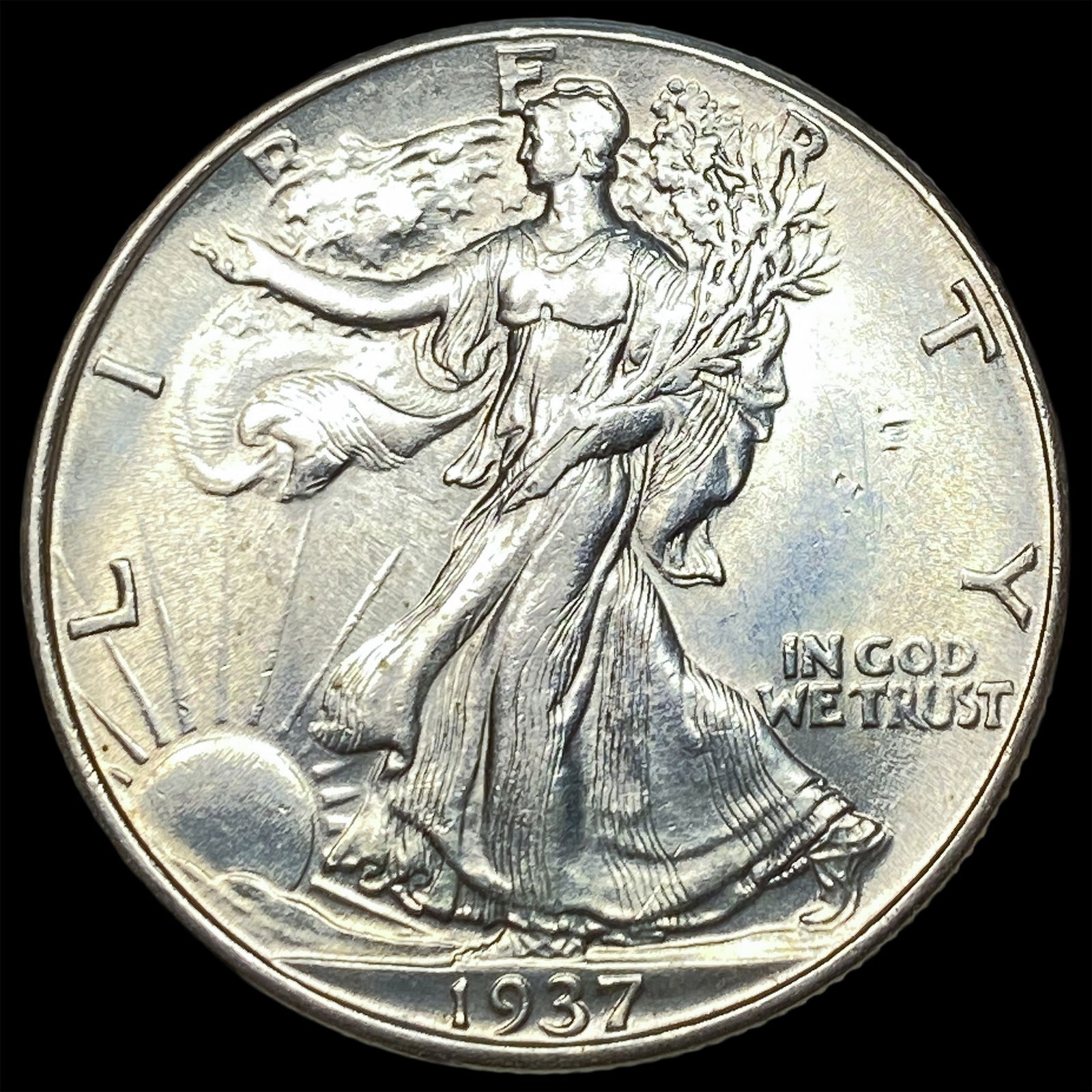 1937-S Silver Walking Liberty Half Dollar UNCIRCULATED: 1937-S Silver Walking Liberty Half Dollar UNCIRCULATED