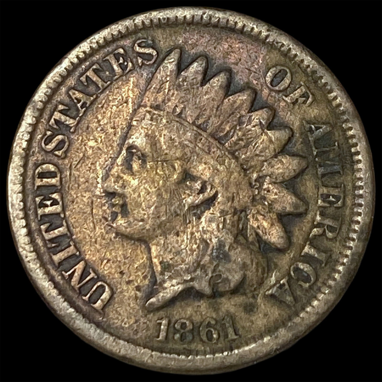 1861 Copper-Nickel Indian Head Cent NEARLY UNCIRCULATED: 1861 Copper-Nickel Indian Head Cent NEARLY UNCIRCULATED