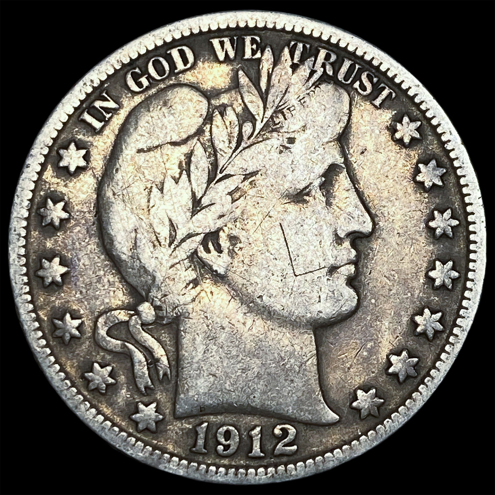1912-S Silver Barber Half Dollar NEARLY UNCIRCULATED (1 of 2)