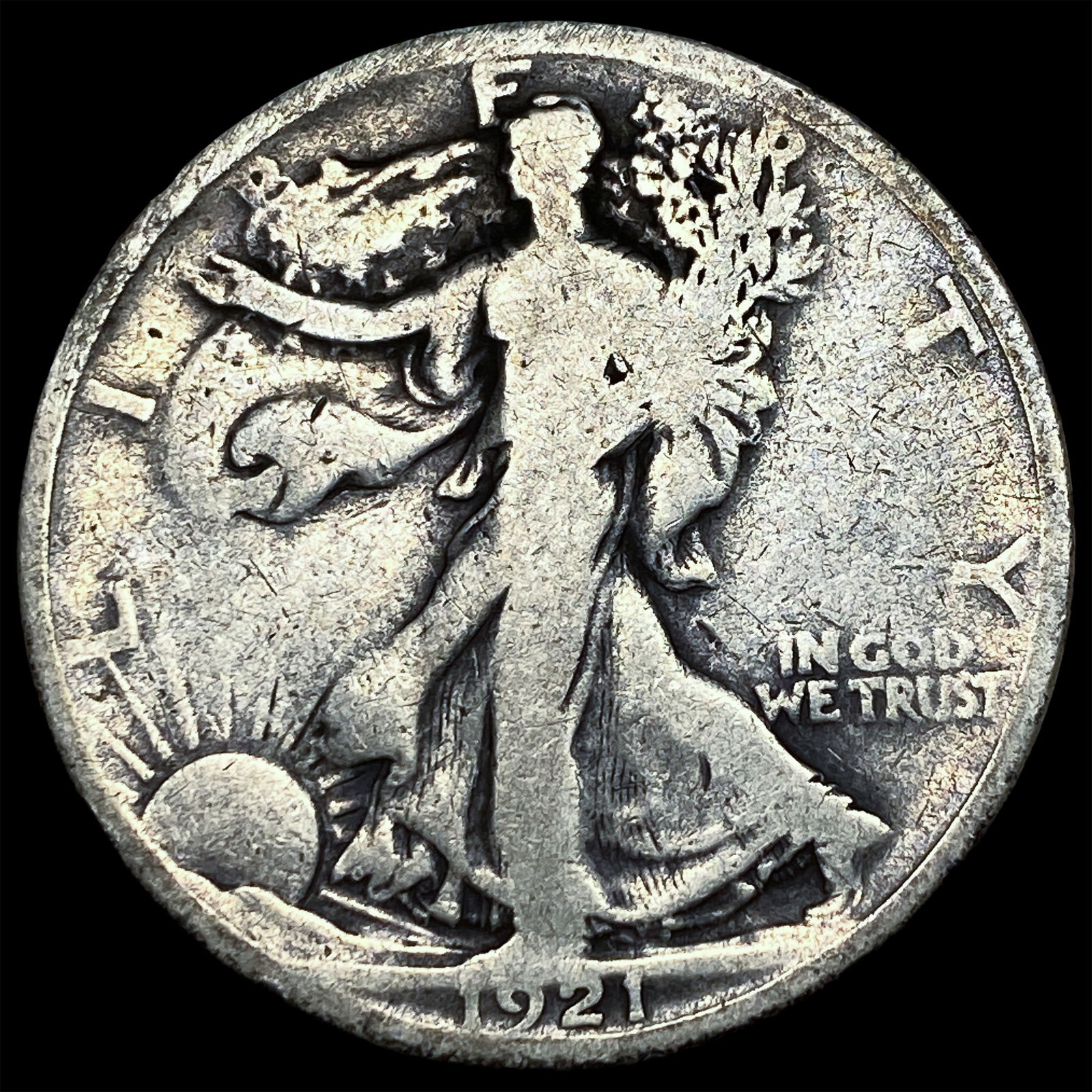 1921 Walking Liberty Half Dollar NICELY CIRCULATED (1 of 2)
