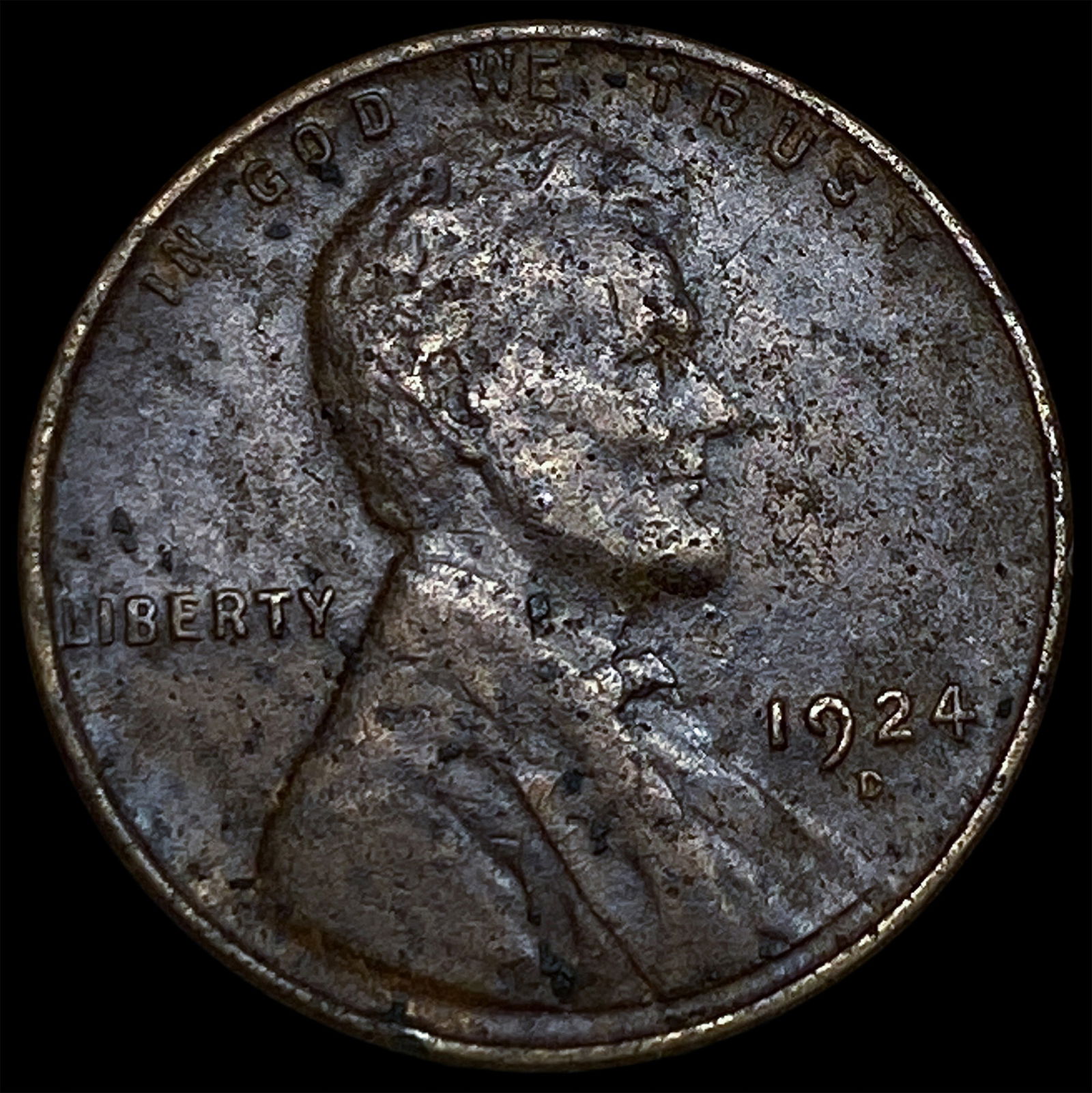 1924-D Lincoln Wheat Cent CLOSELY UNCIRCULATED: 1924-D Lincoln Wheat Cent CLOSELY UNCIRCULATED