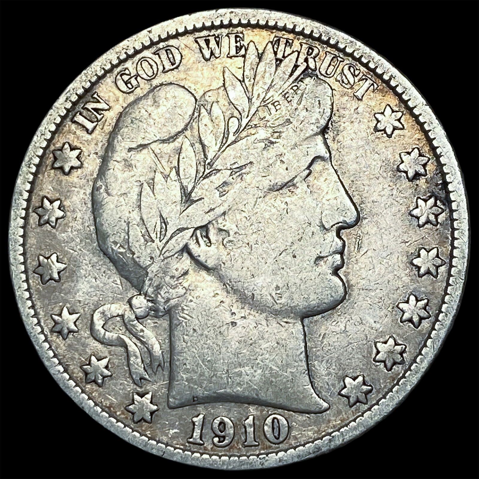 1910-S Silver Barber Half Dollar NEARLY UNCIRCULATED: 1910-S Silver Barber Half Dollar NEARLY UNCIRCULATED