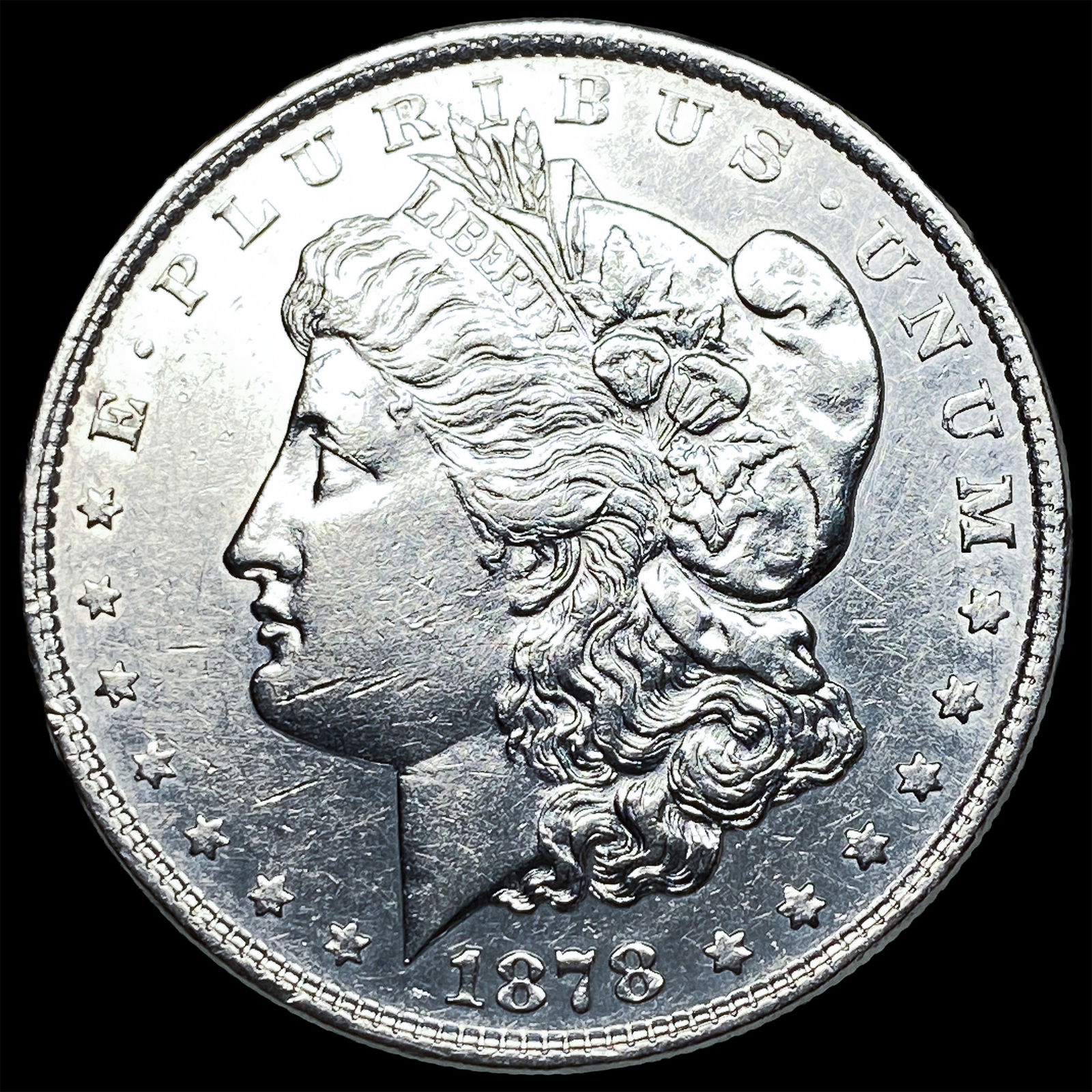 1878 8TF Silver Morgan Dollar CHOICE AU: 1878 8TF Silver Morgan Dollar CHOICE AU