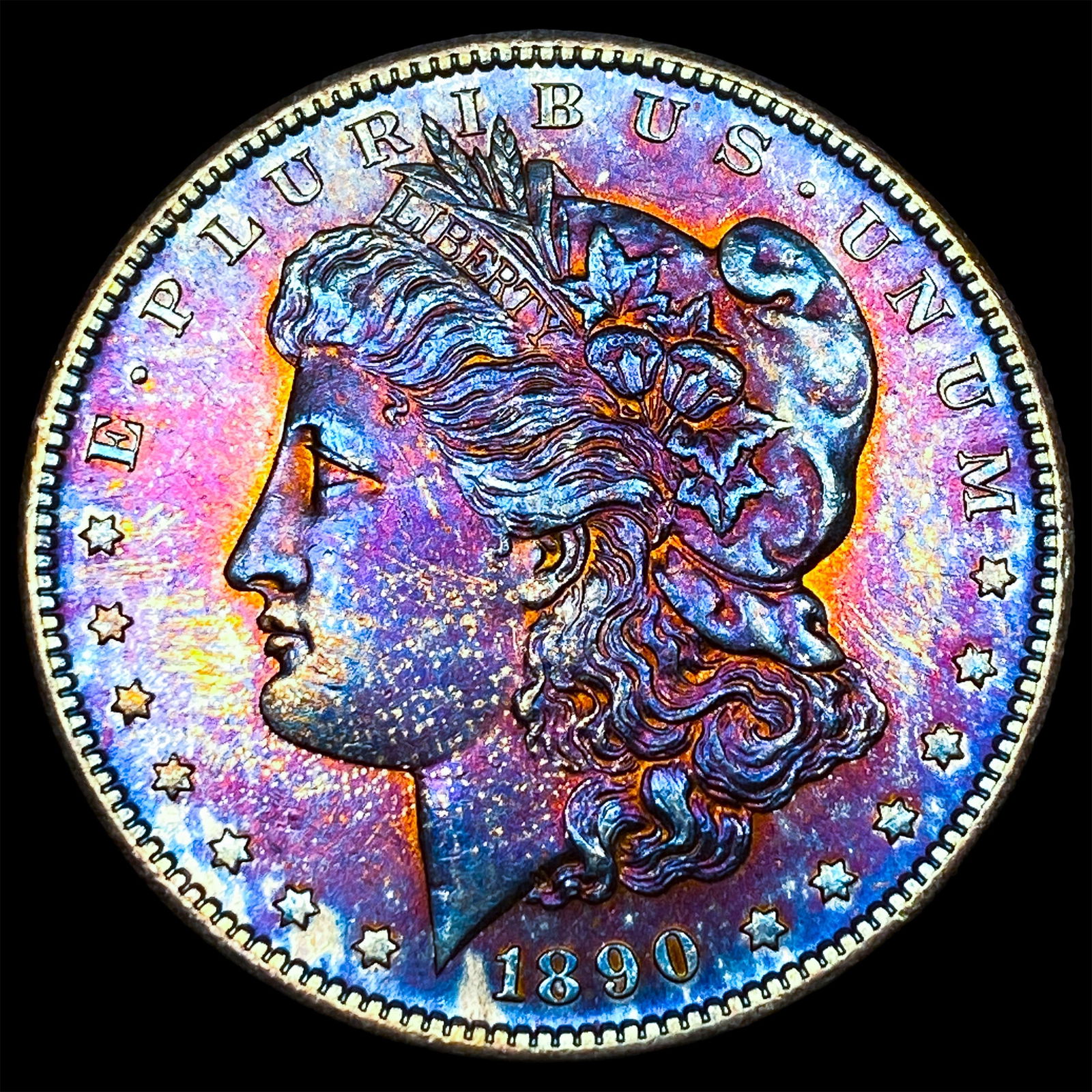 1890-S Color Silver Morgan Dollar UNCIRCULATED: 1890-S Color Silver Morgan Dollar UNCIRCULATED