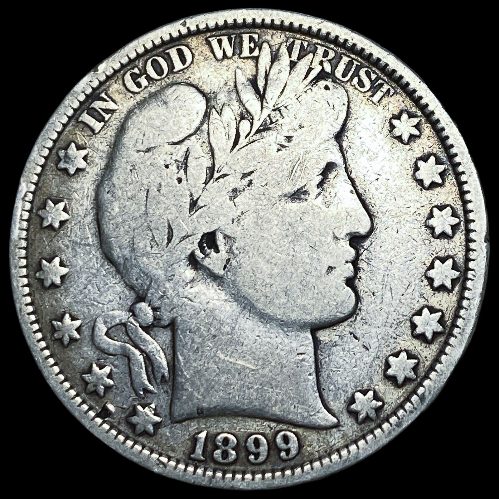 1899 Silver Barber Half Dollar LIGHTLY CIRCULATED: 1899 Silver Barber Half Dollar LIGHTLY CIRCULATED