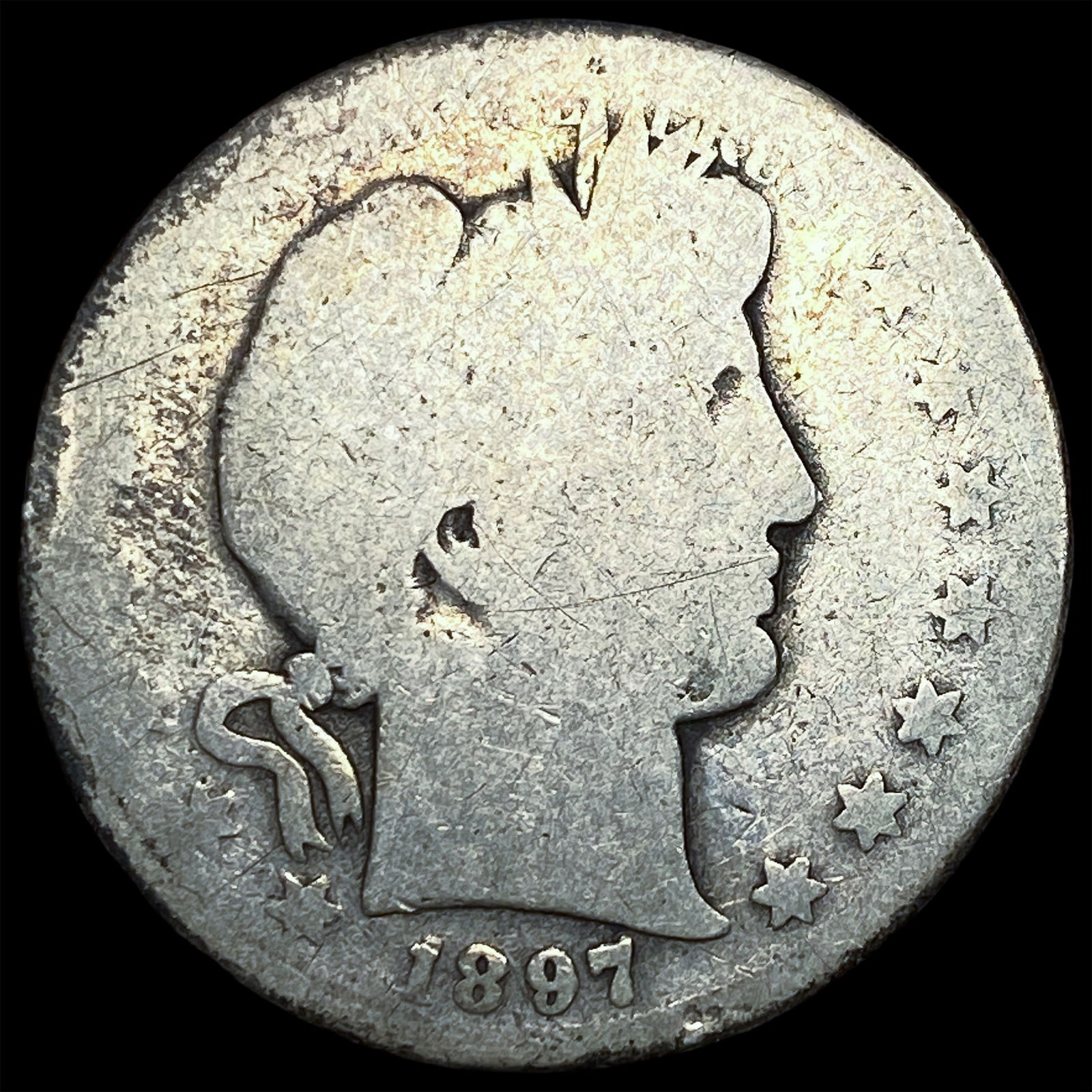 1897 Barber Quarter NICELY CIRCULATED: 1897 Barber Quarter NICELY CIRCULATED