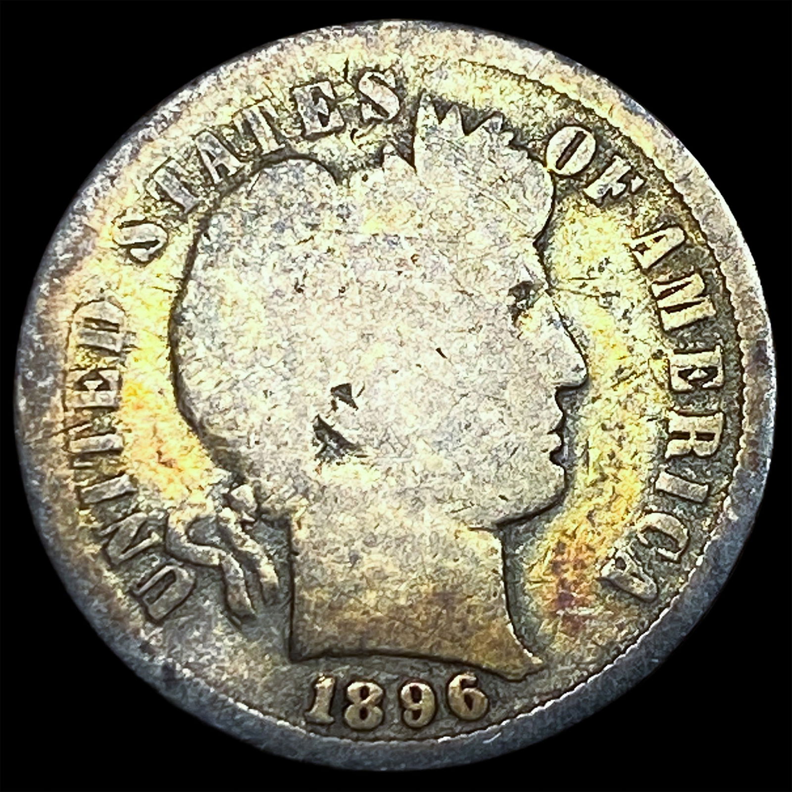 1896-S Silver Barber Dime ABOUT UNCIRCULATED: 1896-S Silver Barber Dime ABOUT UNCIRCULATED