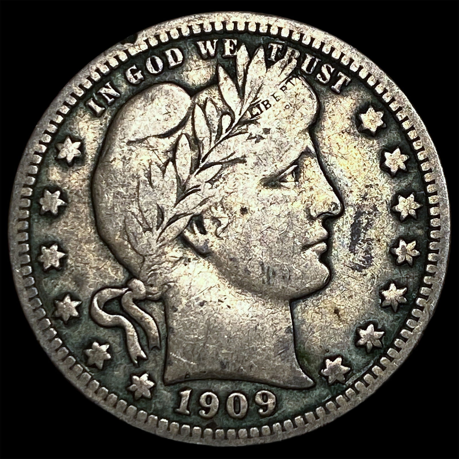 1909 Barber Quarter Dollar LIGHTLY CIRCULATED: 1909 Barber Quarter Dollar LIGHTLY CIRCULATED