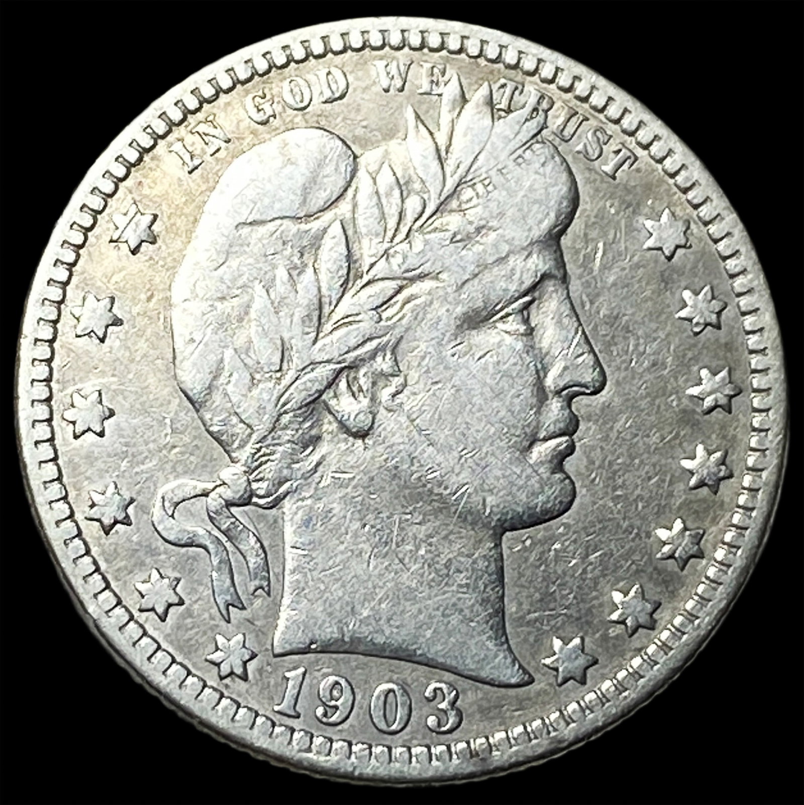 1903 Silver Barber Quarter LIGHTLY CIRCULATED: 1903 Silver Barber Quarter LIGHTLY CIRCULATED