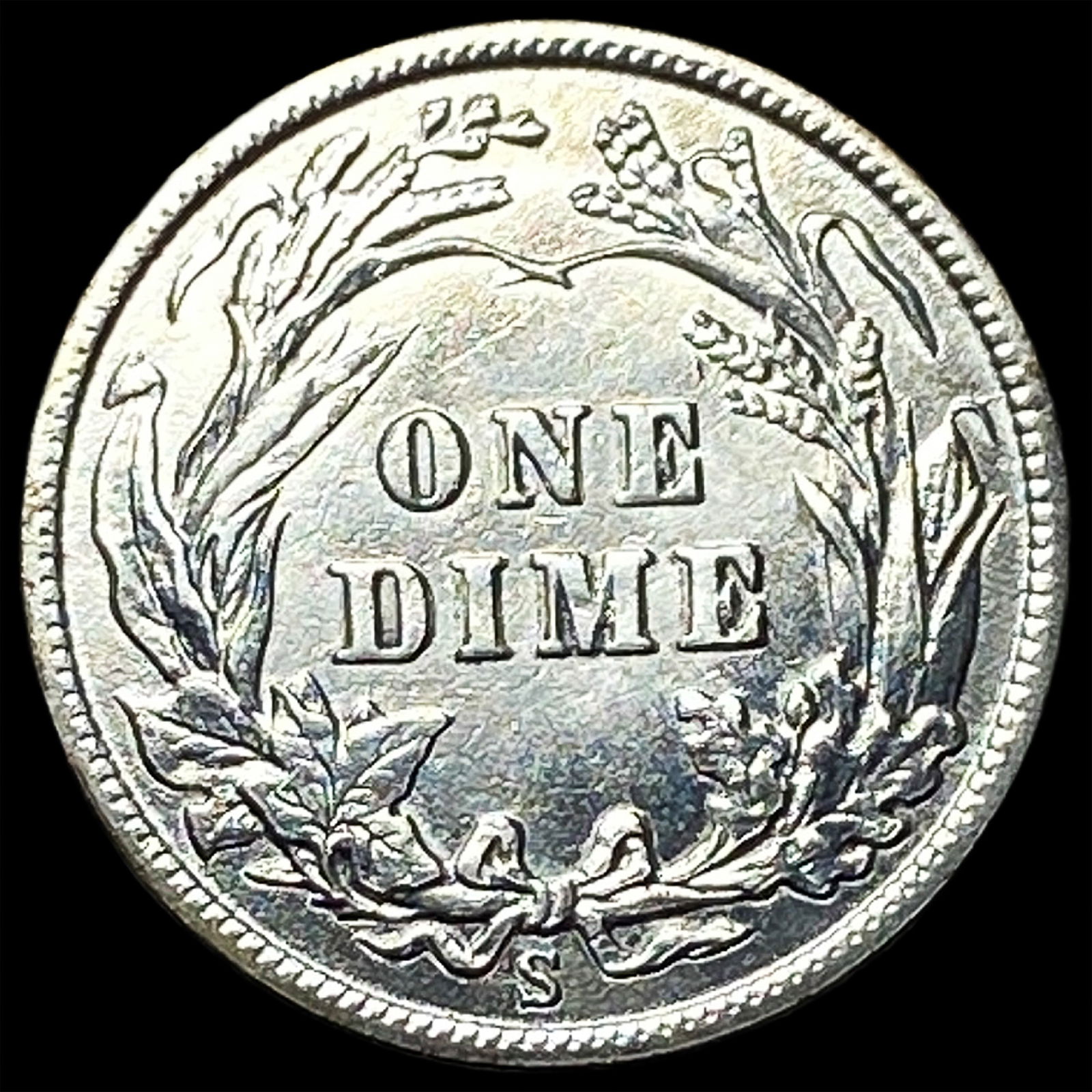 1908-S Silver Barber Dime CLOSELY UNCIRCULATED - 2