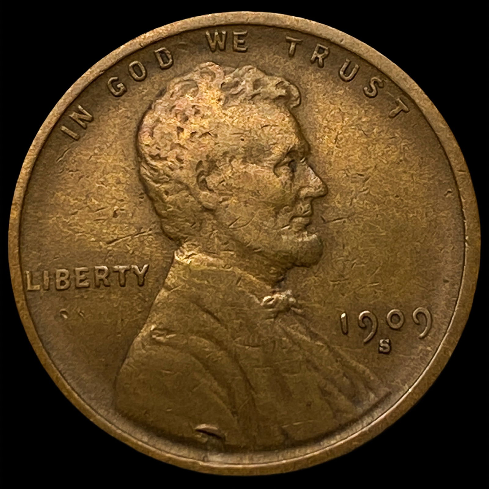 1909-S Lincoln Wheat Cent NEARLY UNCIRCULATED: 1909-S Lincoln Wheat Cent NEARLY UNCIRCULATED