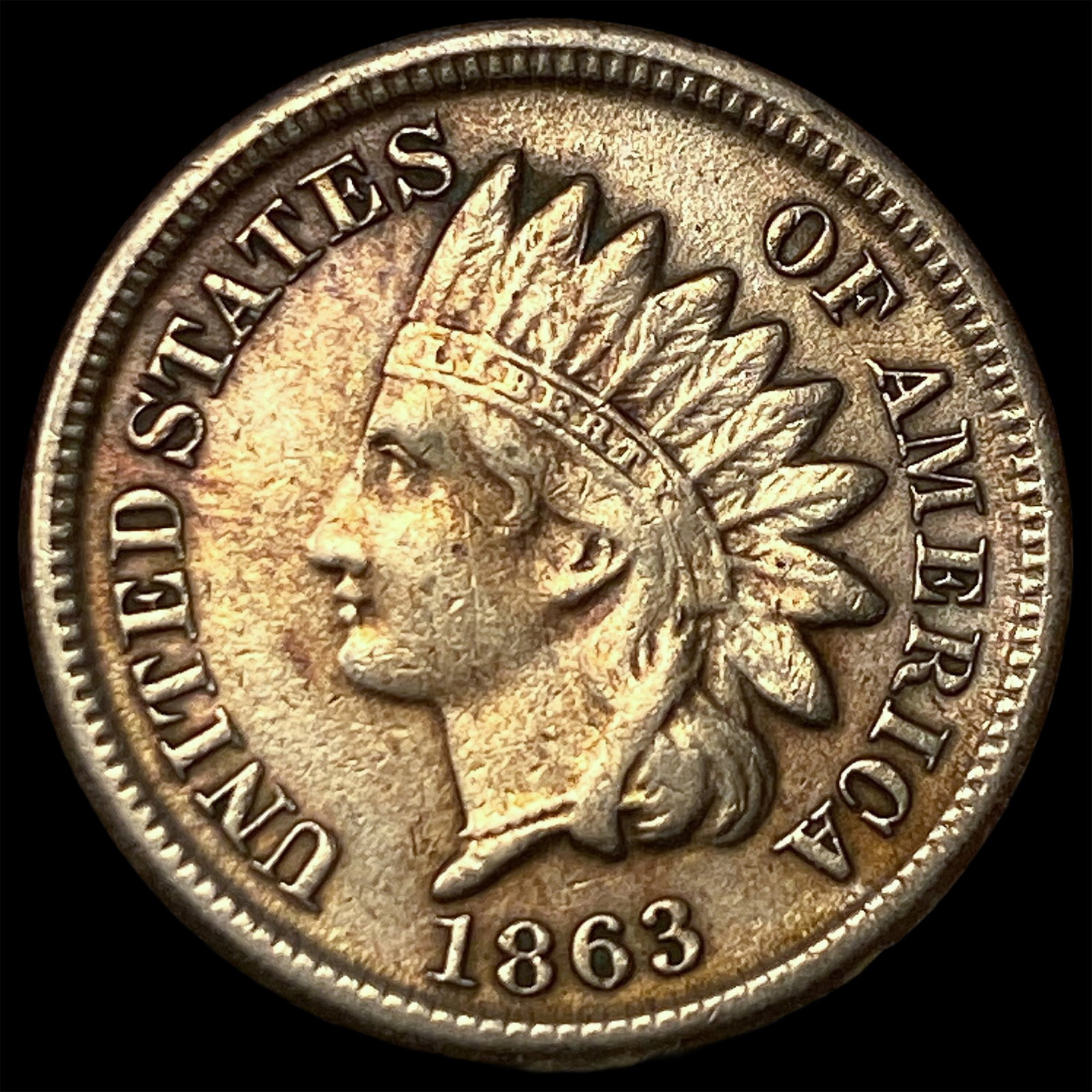 1863 Indian Head Cent CLOSELY UNCIRCULATED: 1863 Indian Head Cent CLOSELY UNCIRCULATED