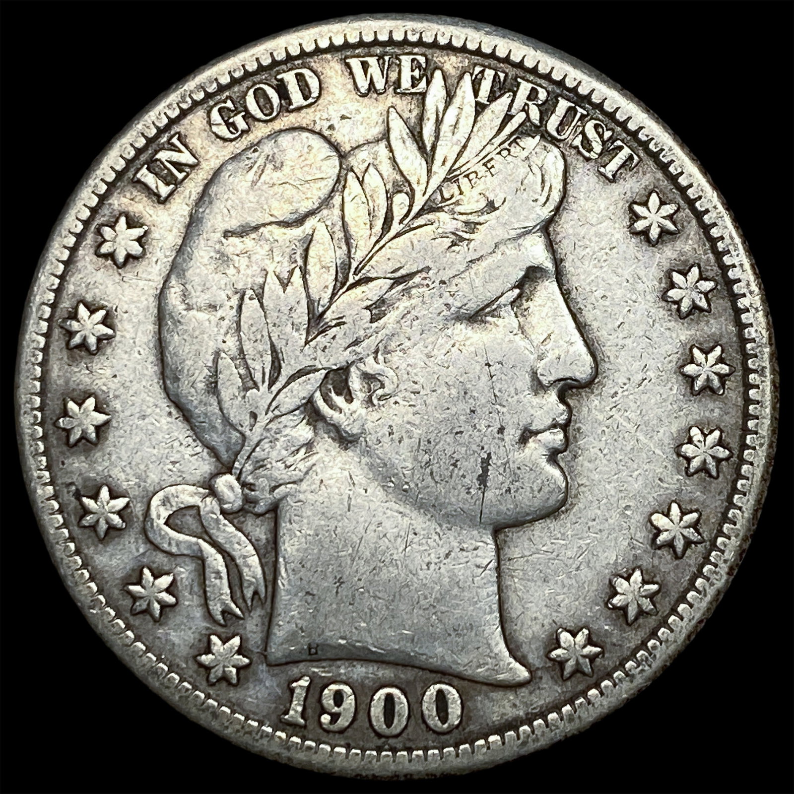 1900-S Silver Half Dollar NEARLY UNCIRCULATED: 1900-S Silver Half Dollar NEARLY UNCIRCULATED