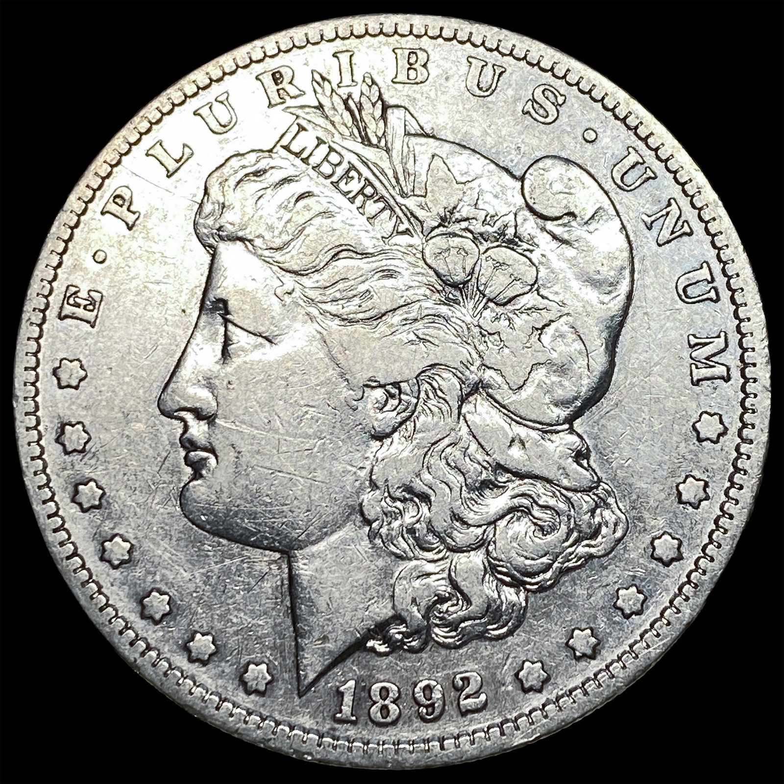 1892-S Silver Morgan Dollar NEARLY UNCIRCULATED: 1892-S Silver Morgan Dollar NEARLY UNCIRCULATED