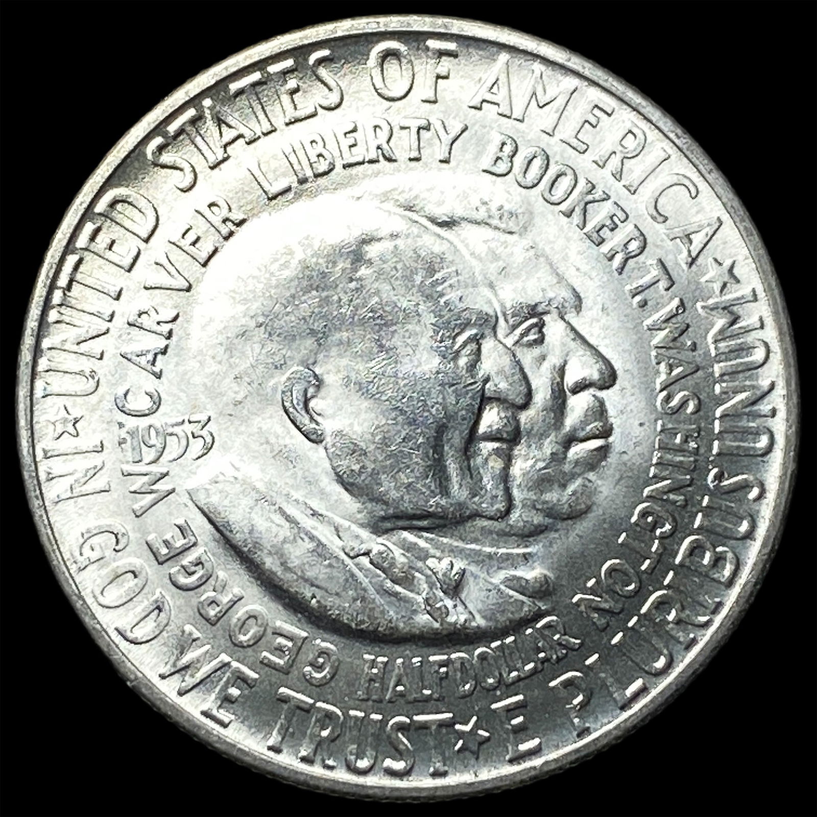 1953-S Silver Booker T. Washington/Carver Half Dollar GEM BU (1 of 2)