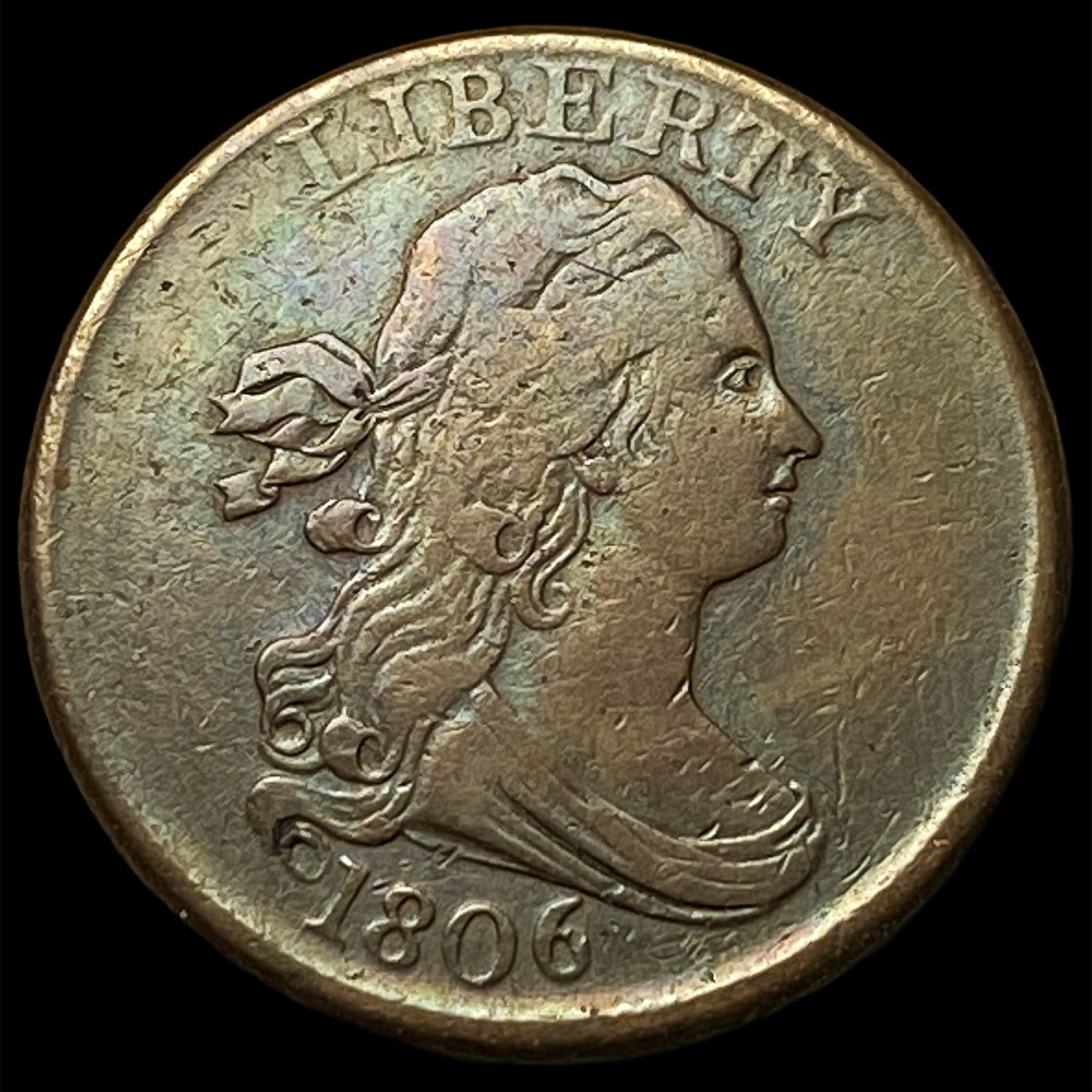 1806 Copper Half Cent NEARLY UNCIRCULATED: 1806 Copper Half Cent NEARLY UNCIRCULATED