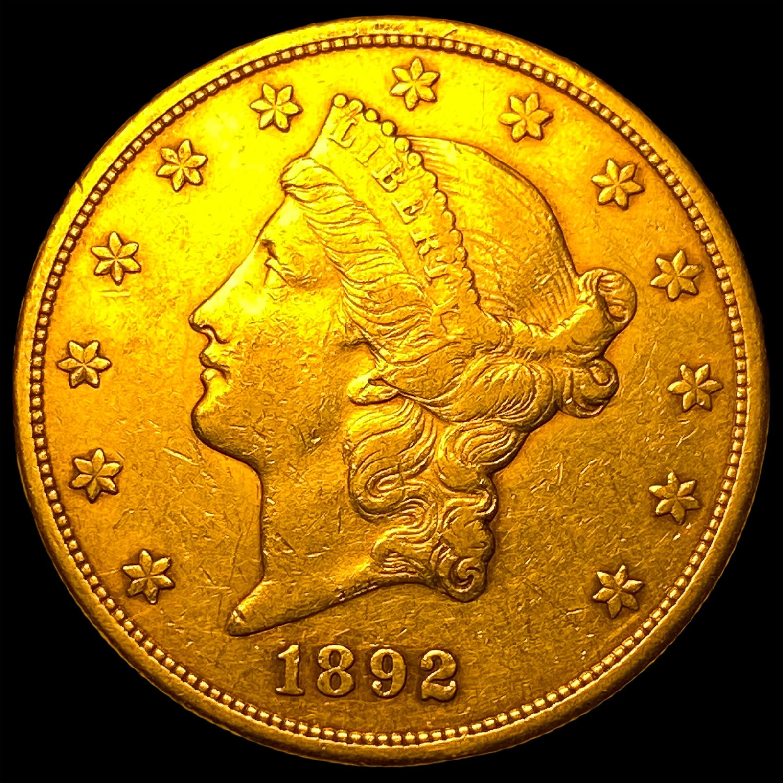 1892-S Gold $20 Double Eagle CLOSELY UNCIRCULATED (1 of 2)