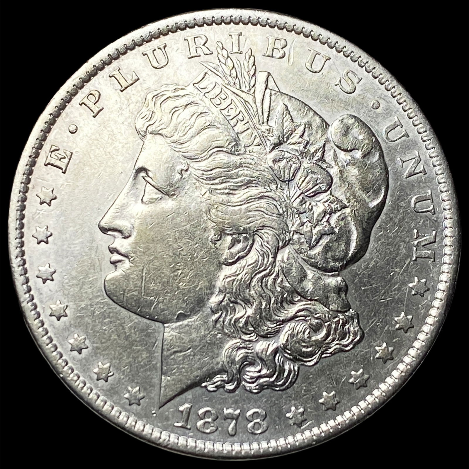 1878 Silver Morgan Dollar CLOSELY UNCIRCULATED: 1878 Silver Morgan Dollar CLOSELY UNCIRCULATED