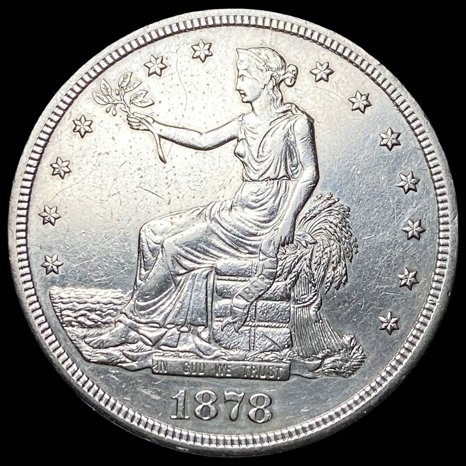 1878-S Silver Trade Dollar CLOSELY UNCIRCULATED: 1878-S Silver Trade Dollar CLOSELY UNCIRCULATED