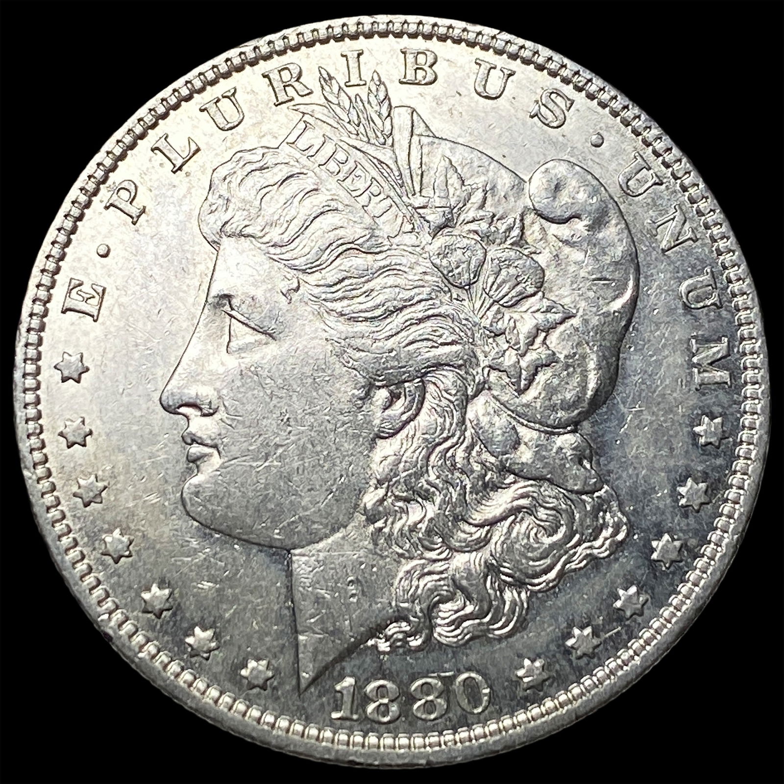 1880-S Silver Morgan Dollar CLOSELY UNCIRCULATED: 1880-S Silver Morgan Dollar CLOSELY UNCIRCULATED