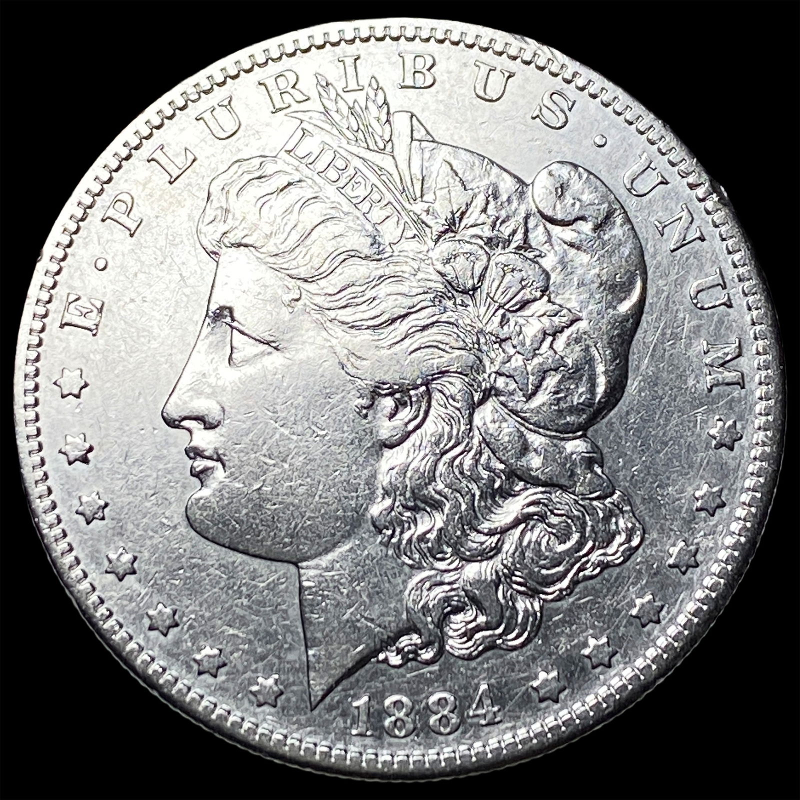 1884-S Silver Morgan Dollar CHOICE AU: 1884-S Silver Morgan Dollar CHOICE AU