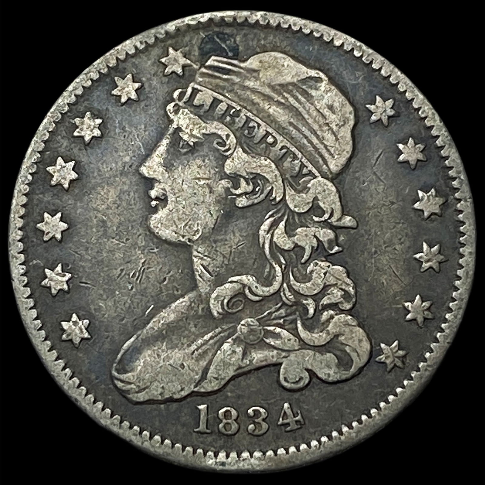 1834 Capped Bust Silver Quarter HIGH GRADE: 1834 Capped Bust Silver Quarter HIGH GRADE
