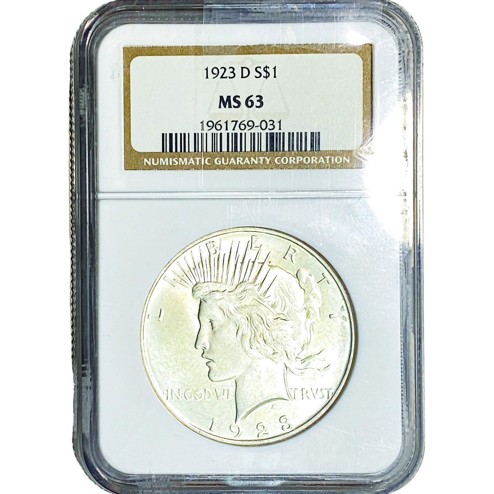 1923-D Silver Peace Dollar NGC MS63 (1 of 2)