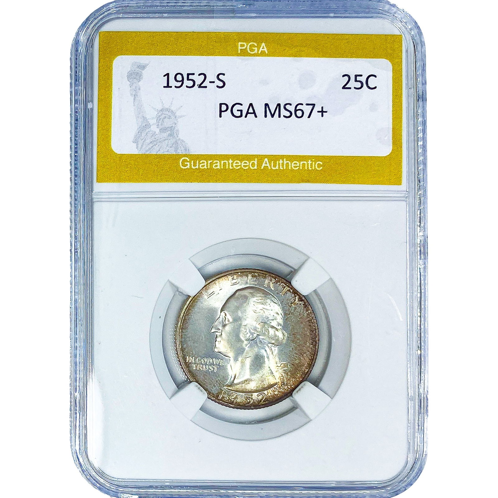 1952-S Washington Silver Quarter PGA MS67+: 1952-S Washington Silver Quarter PGA MS67+