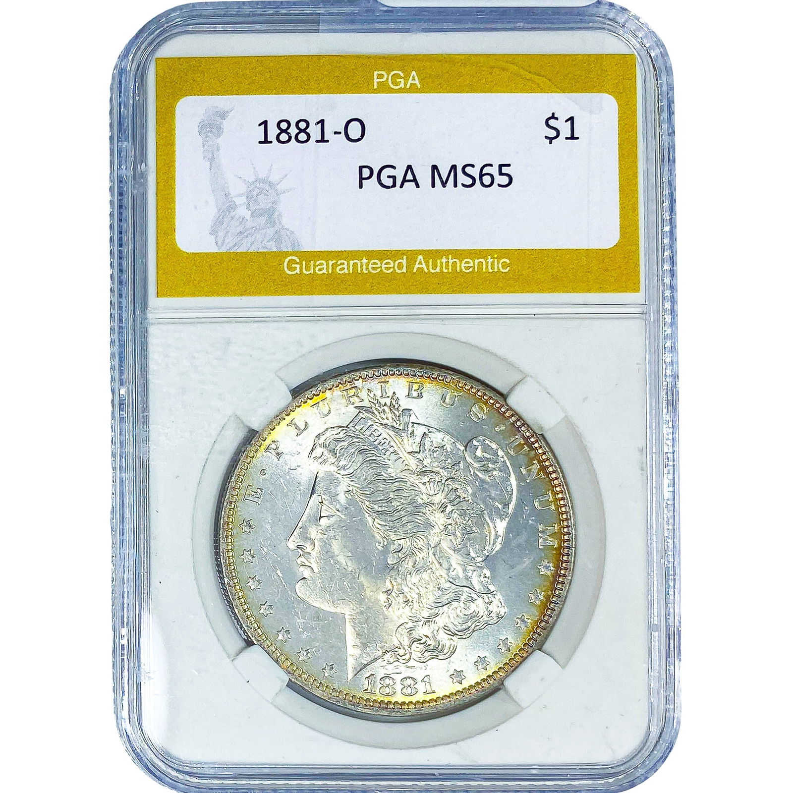 1881-O Morgan Silver Dollar PGA MS65: 1881-O Morgan Silver Dollar PGA MS65